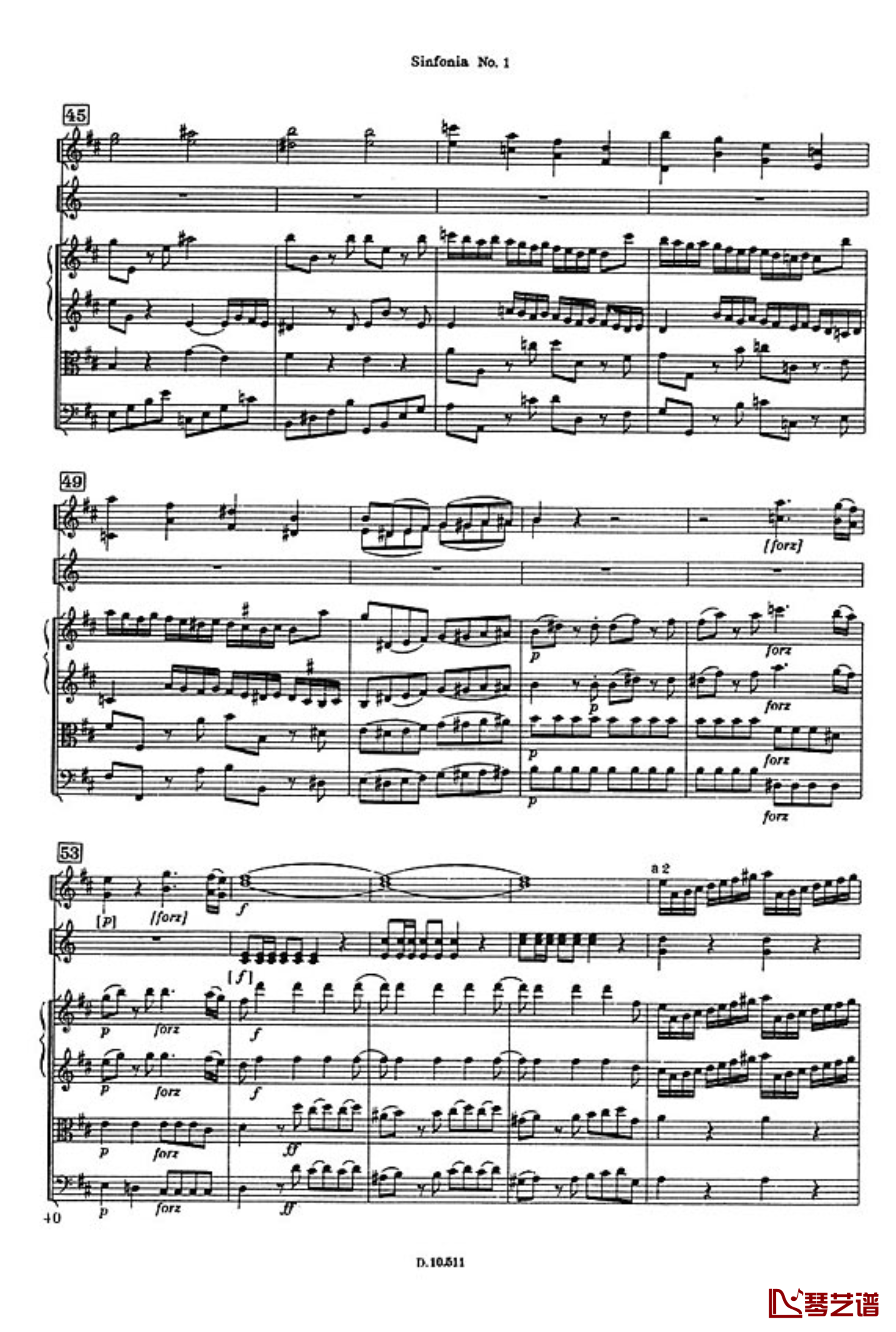 D大调第一交响曲钢琴谱-海顿6