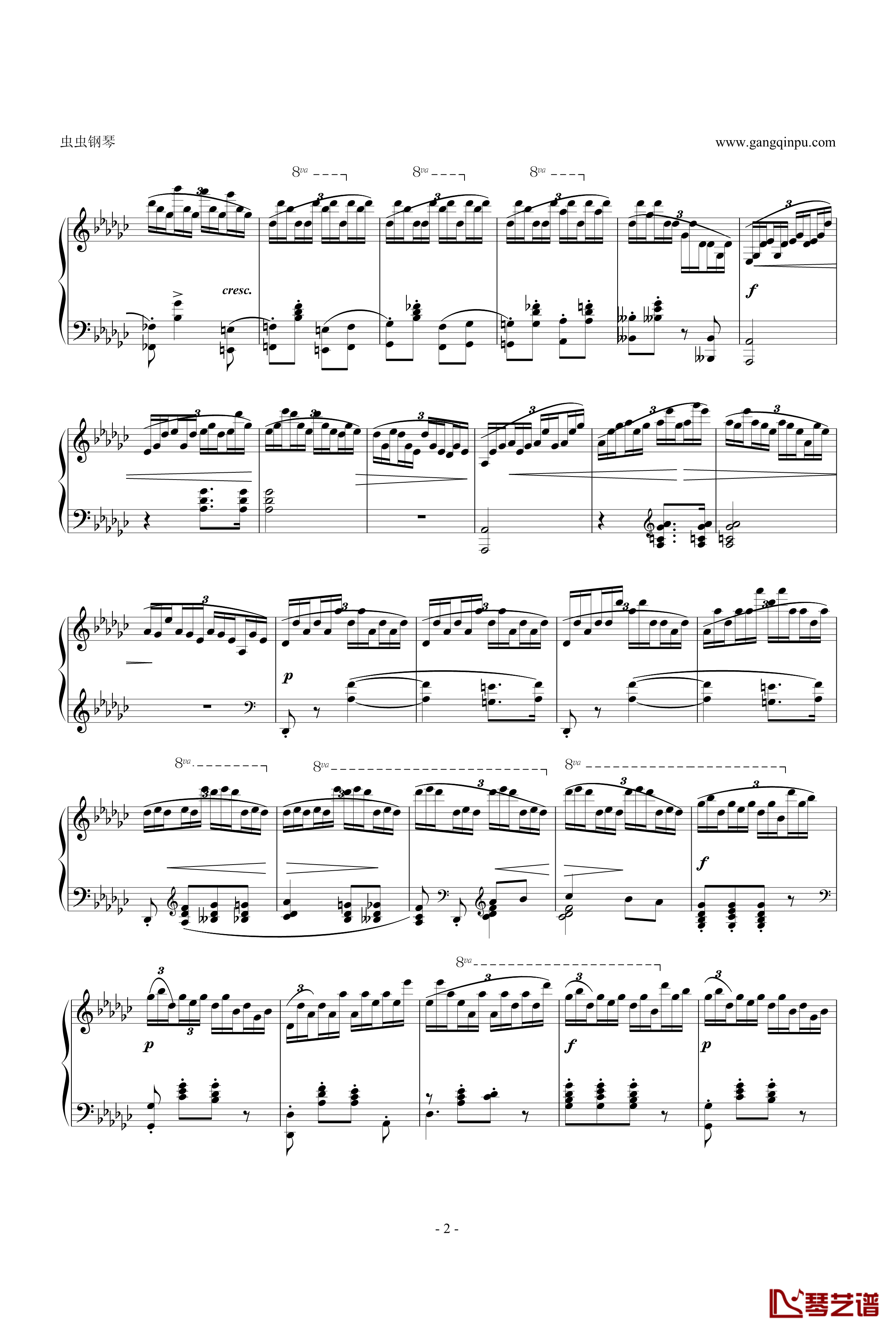 肖邦练习曲钢琴谱-Etude OP.10 No.5-黑键-肖邦-chopin2