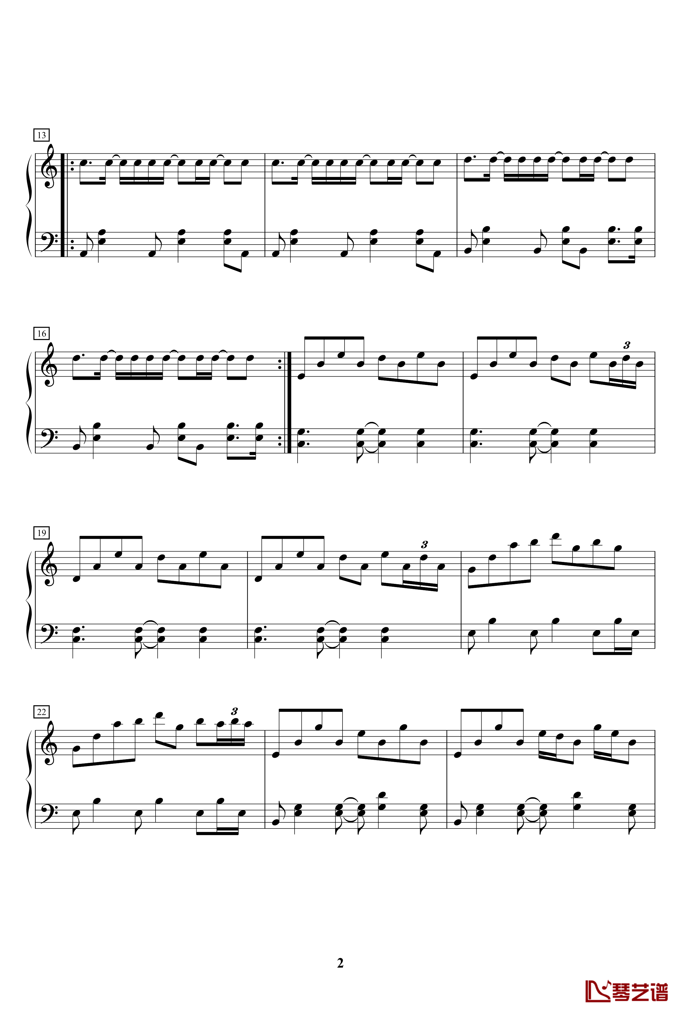 悲伤心曲钢琴谱-MrSHUM2
