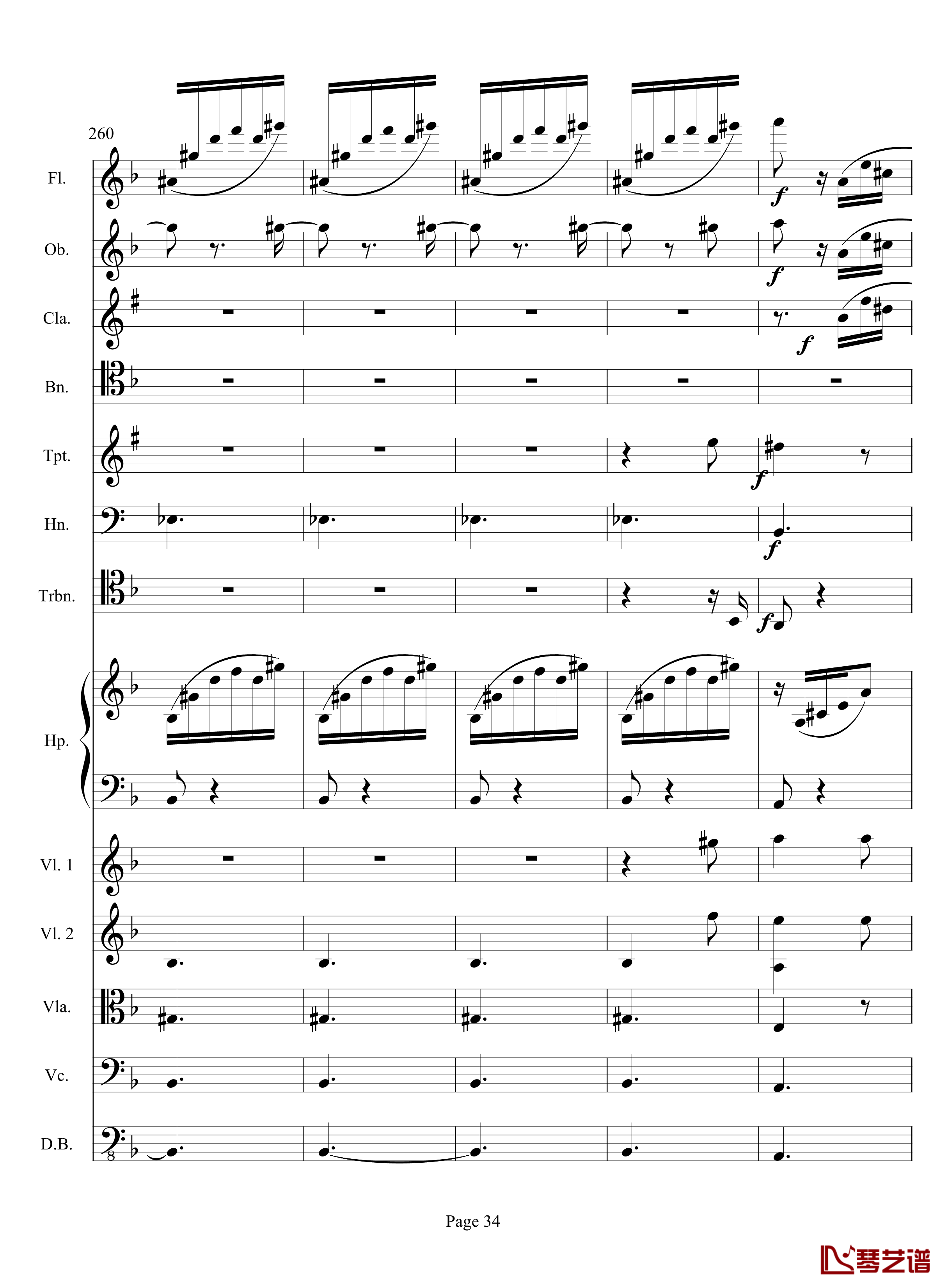 奏鸣曲之交响钢琴谱-第17首-Ⅲ-贝多芬-beethoven34