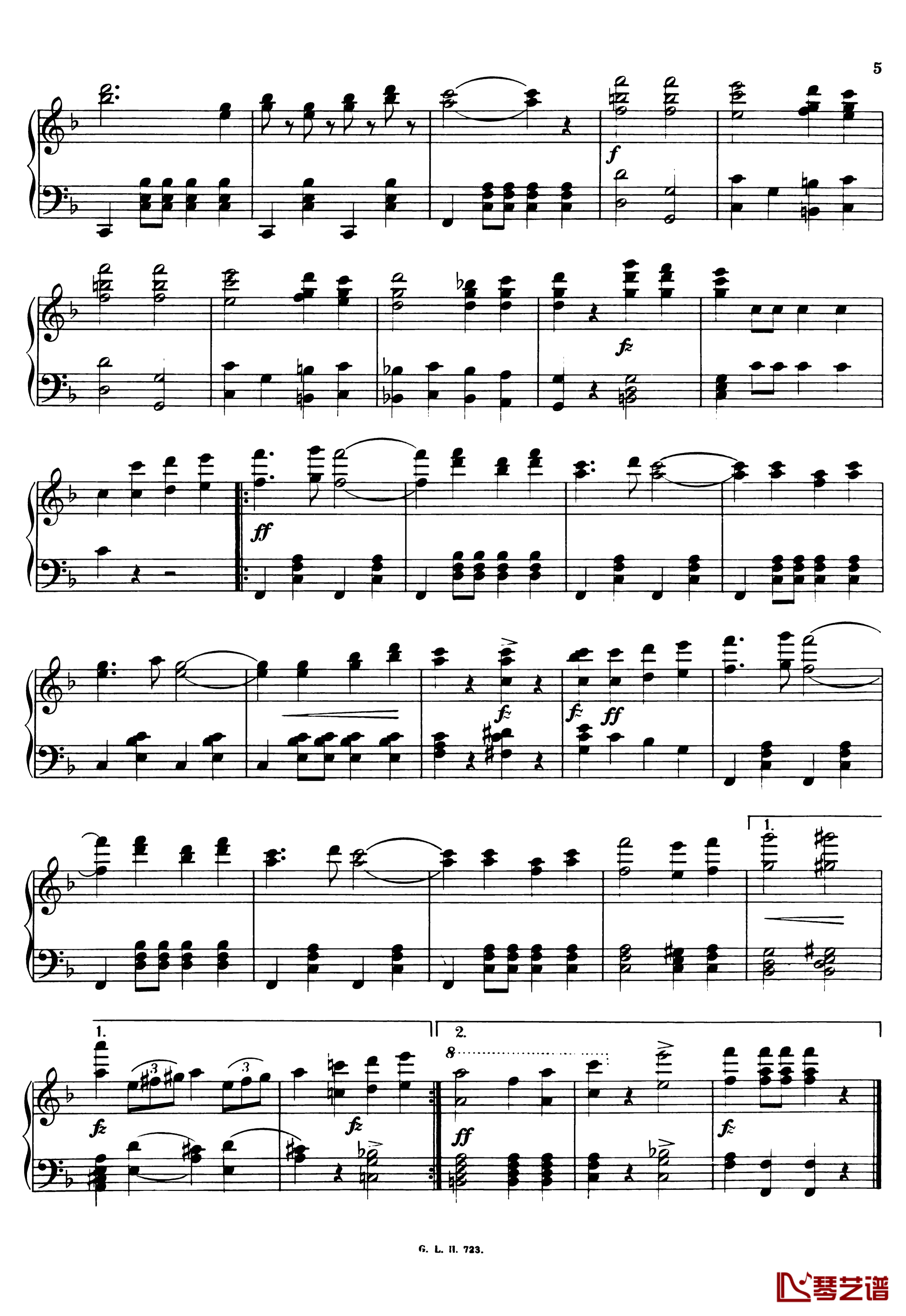 祝您健康进行曲  Op.456钢琴谱-小约翰施特劳斯3