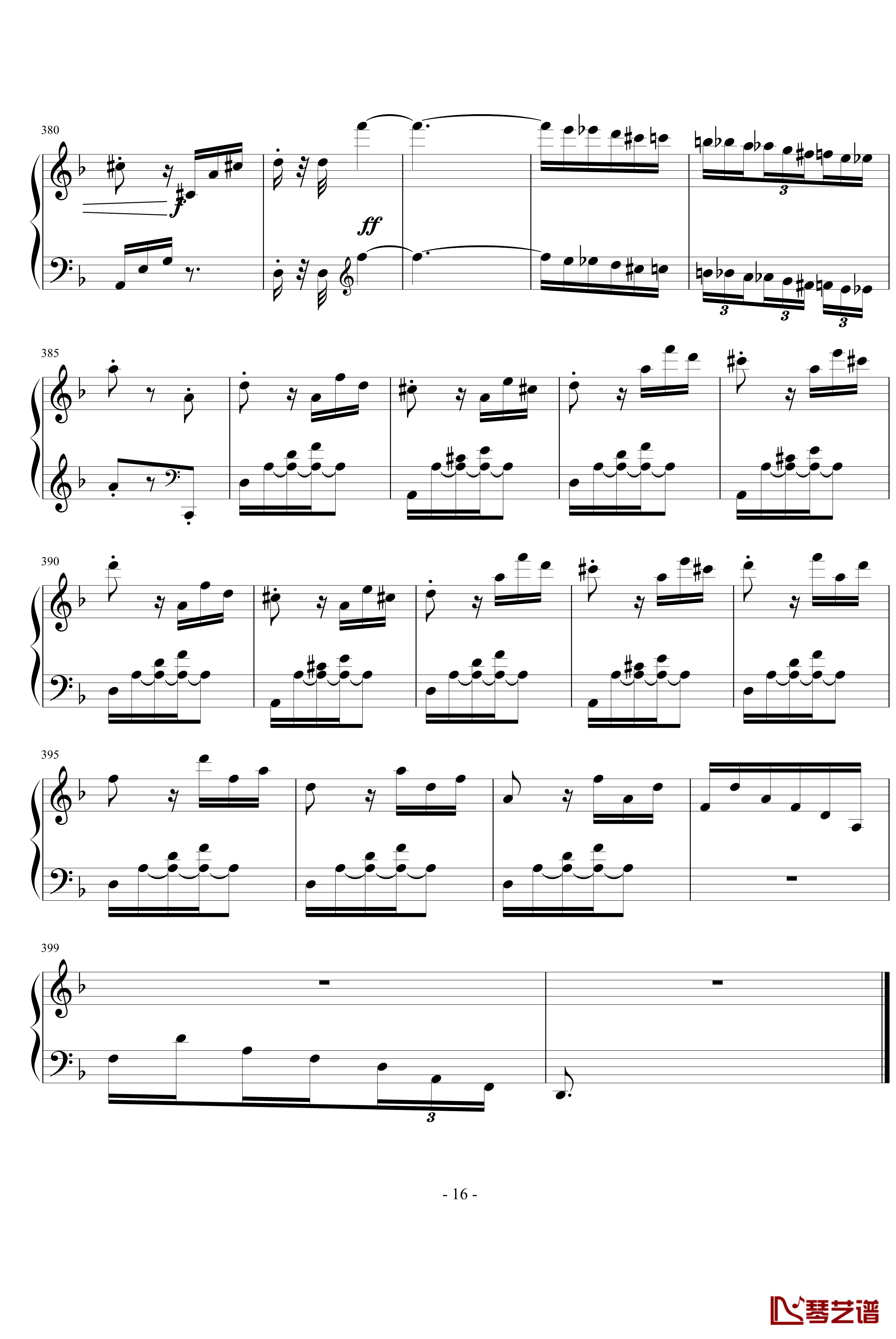 暴风雨第三乐章钢琴谱-贝多芬-beethoven16