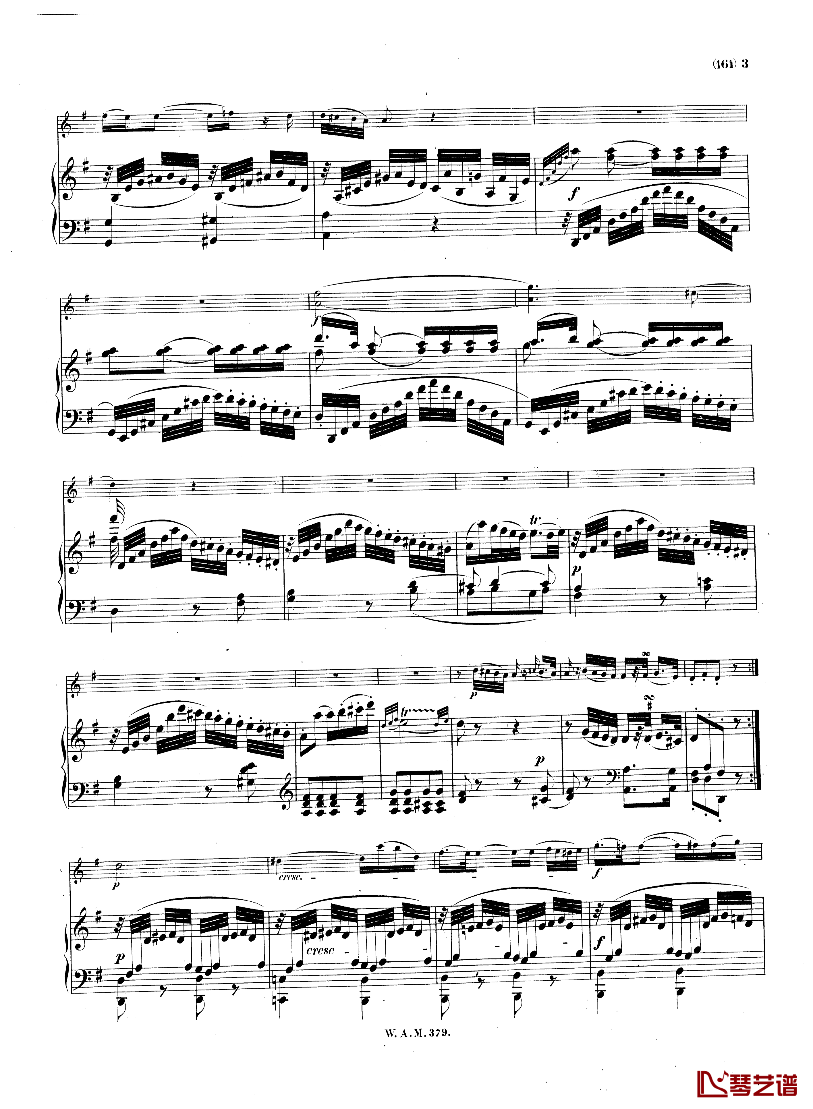 G大调小提琴奏鸣曲K.379钢琴谱-莫扎特2