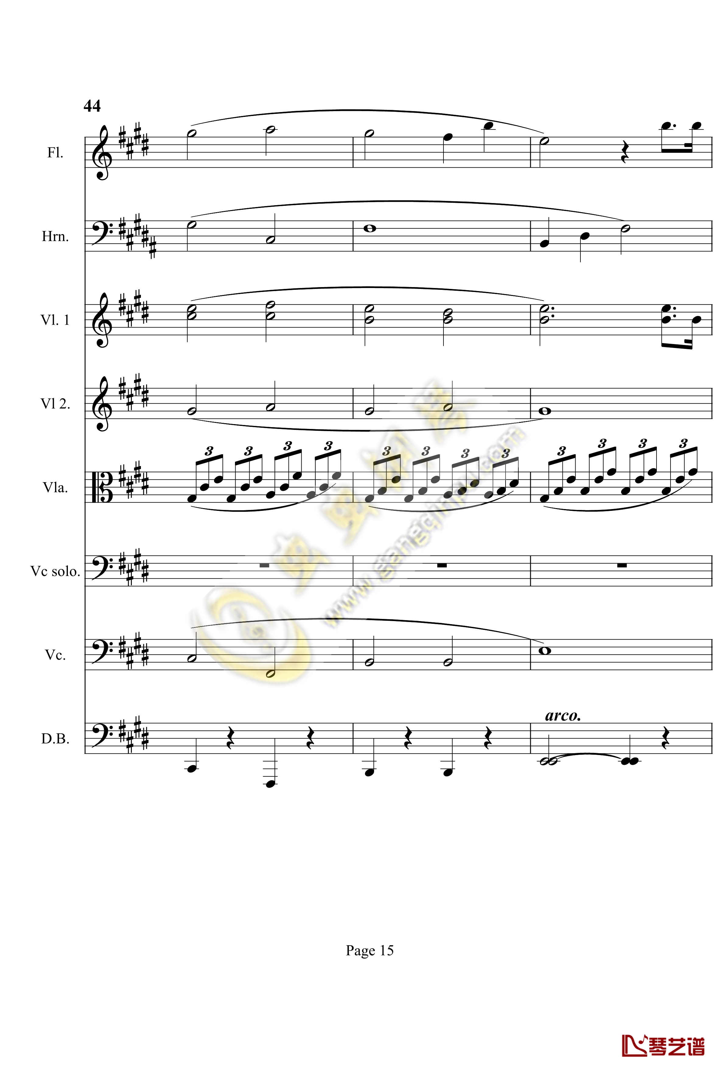 奏鸣曲之交响第14首钢琴谱-贝多芬-beethoven15