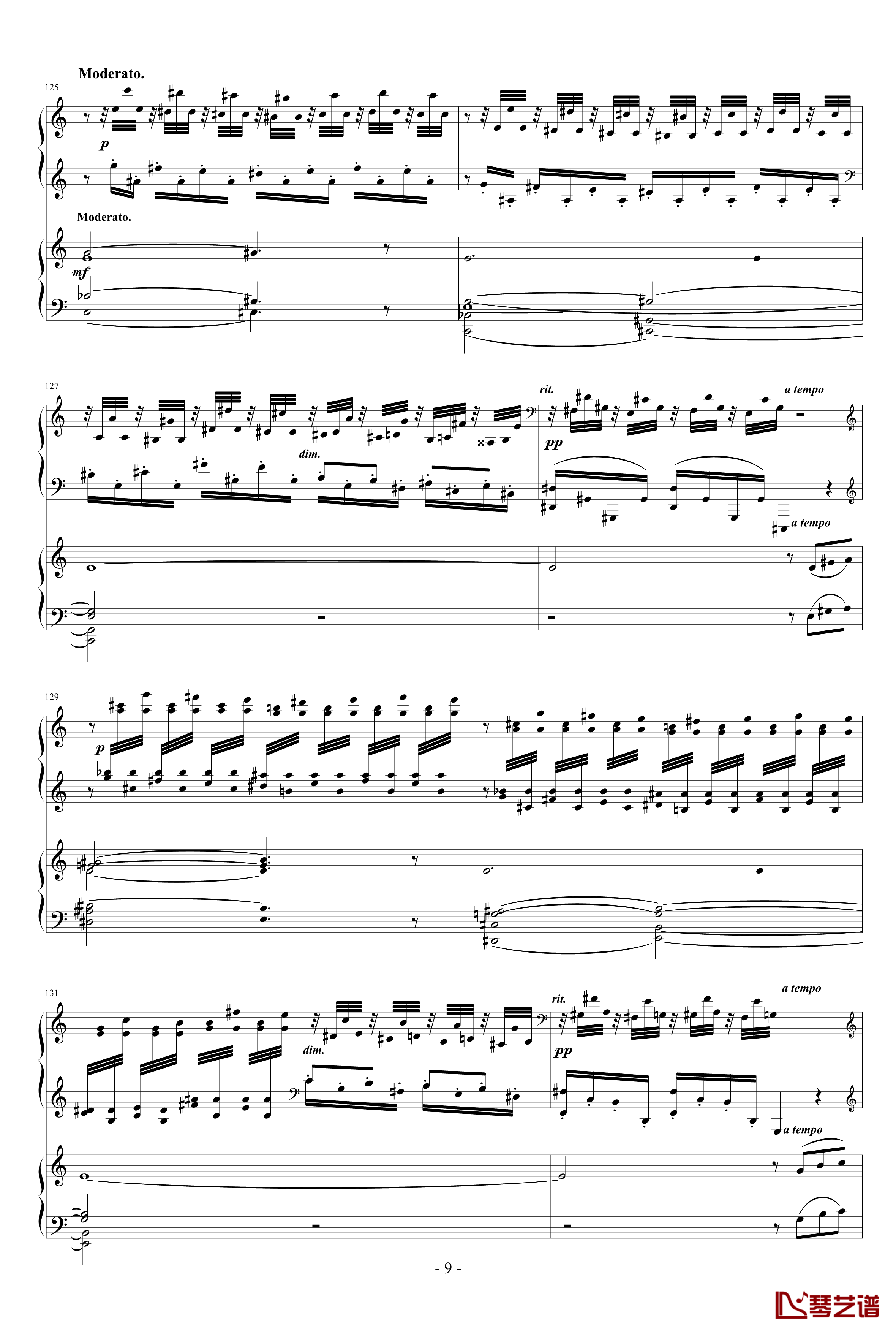 拉赫玛尼诺夫第一钢琴协奏曲 Op.1钢琴谱-拉赫马尼若夫9