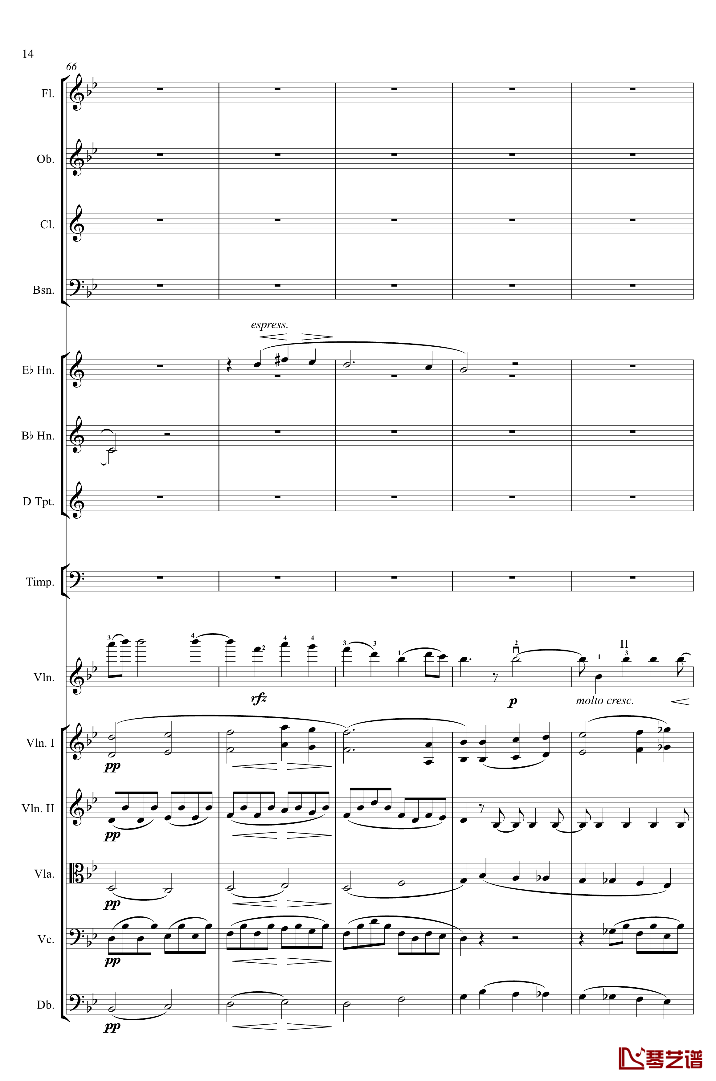 g小调第1小提琴协奏曲Op.26钢琴谱-第一乐章-Max Bruch14