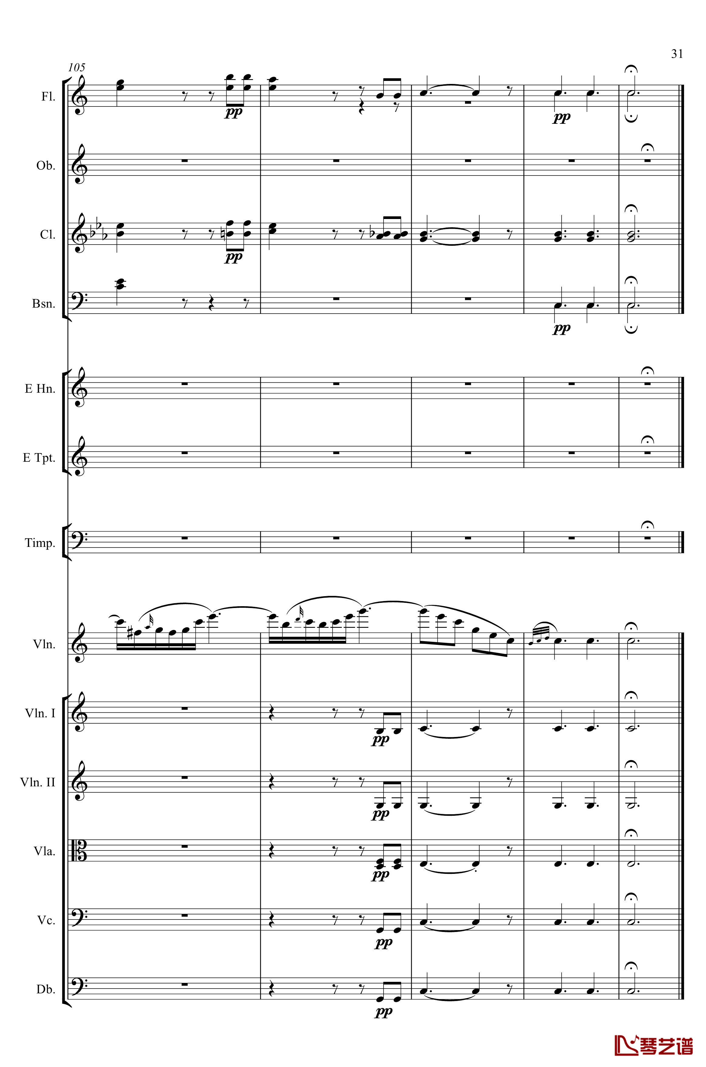 e小调小提琴协奏曲Op.64钢琴谱-第二乐章-Felix Mendelssohn31