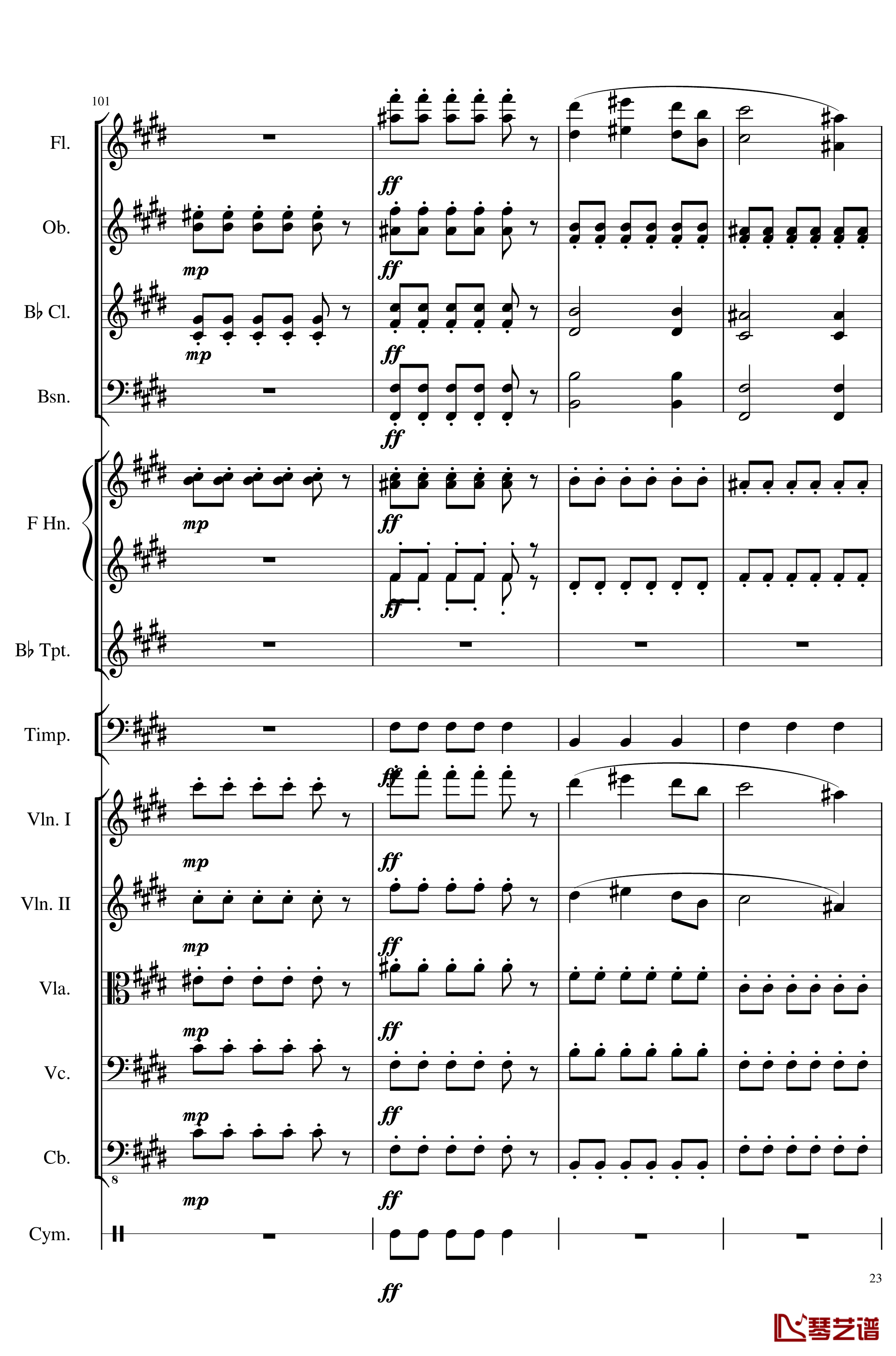 4 Contredanse for Chamber Orchestra, Op.120钢琴谱-No.3-一个球23