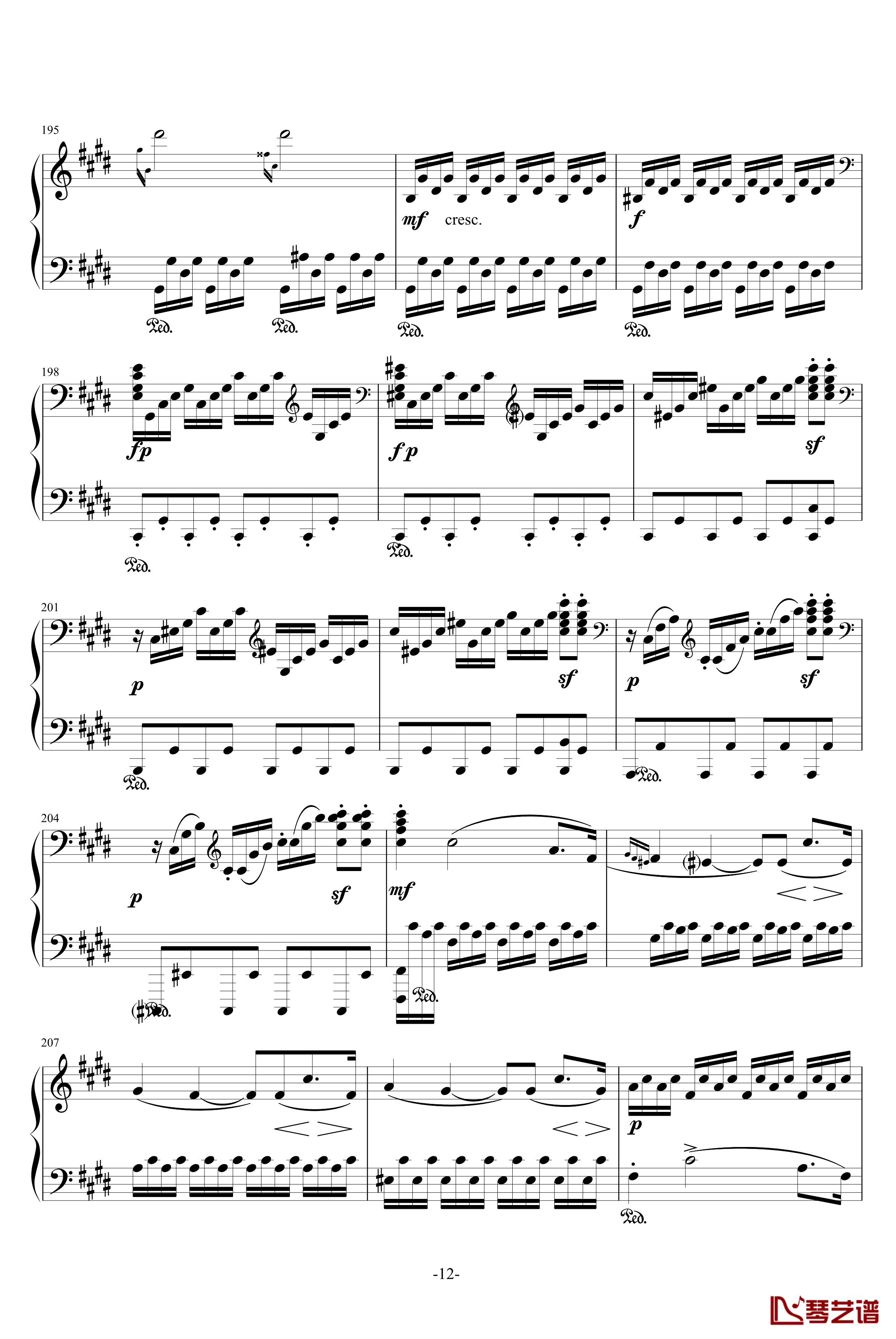 月光奏鸣曲钢琴谱-1，2，3乐章-贝多芬-beethoven12