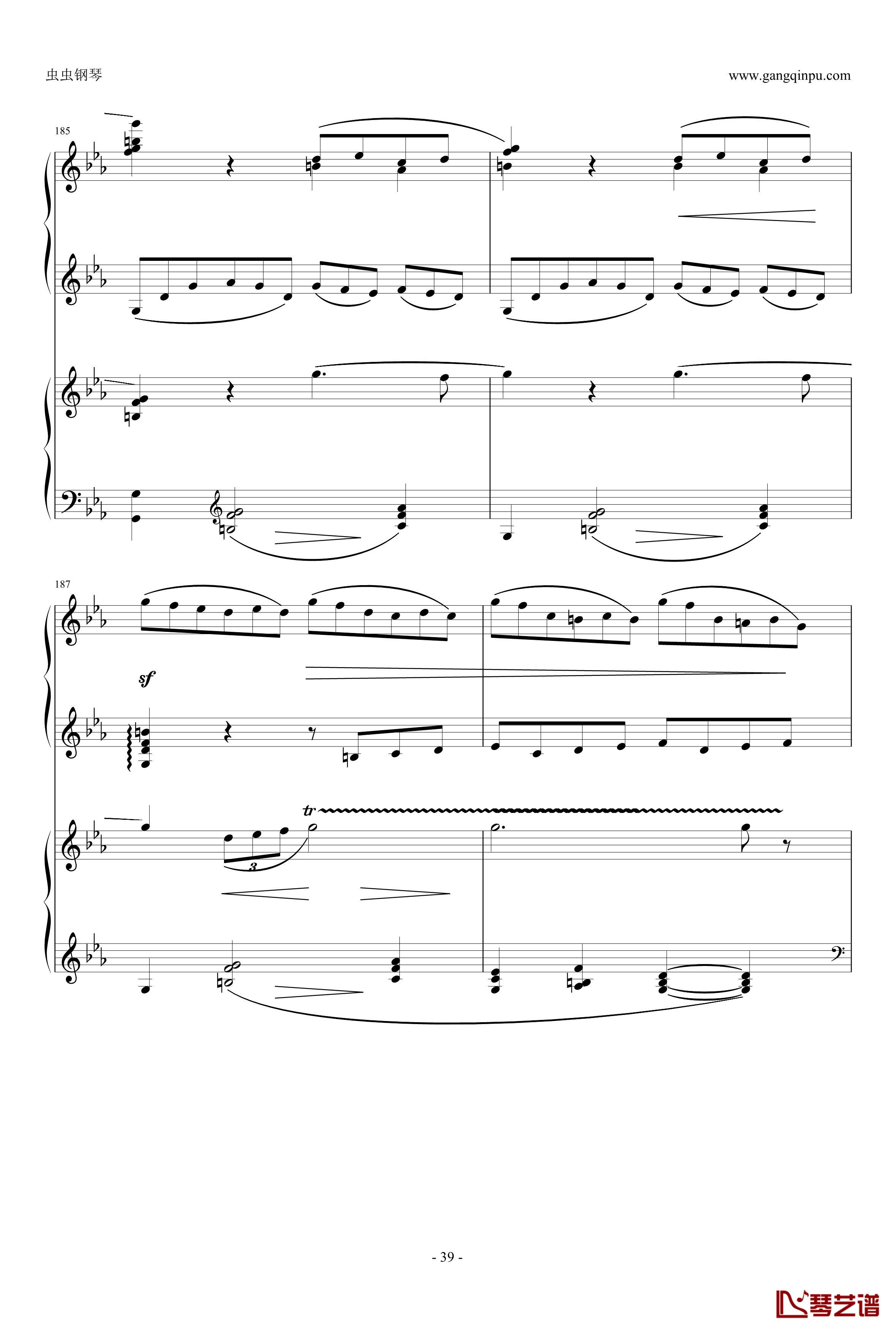 c小调第2钢琴协奏曲钢琴谱-拉赫马尼若夫39