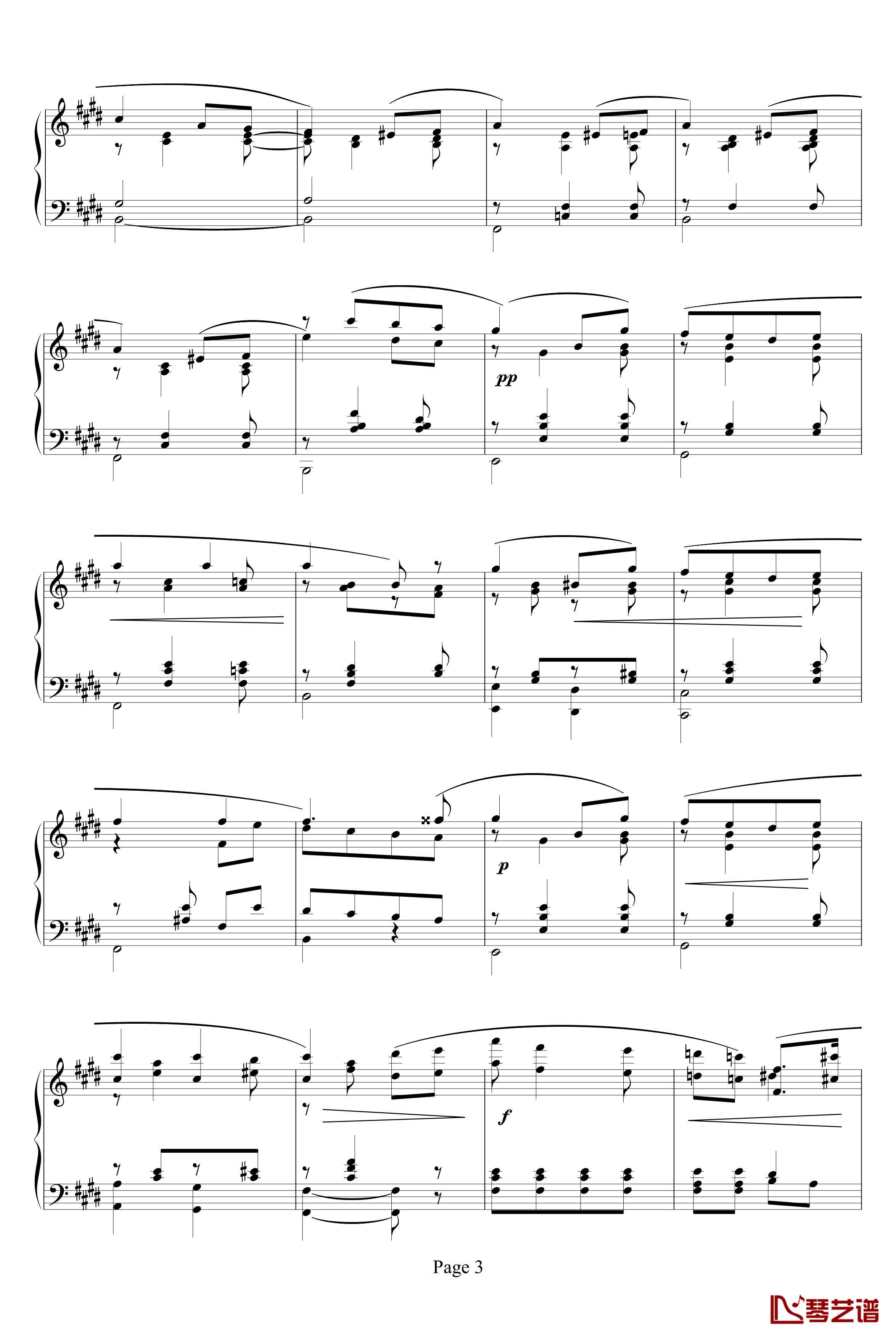 爱的致意钢琴谱-埃尔加-Edward Elgar3