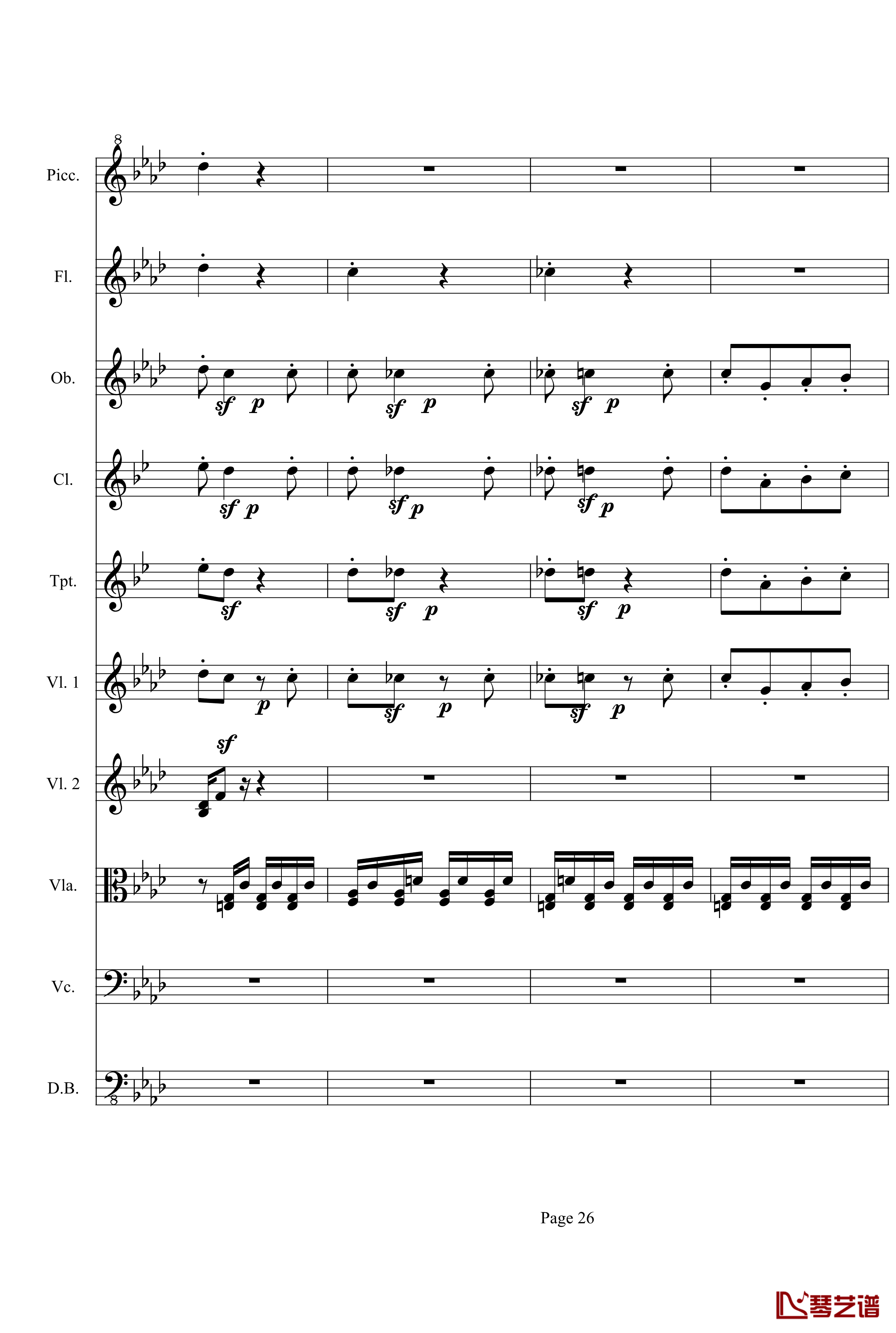 奏鸣曲之交响第23首Ⅲ钢琴谱--贝多芬-beethoven26