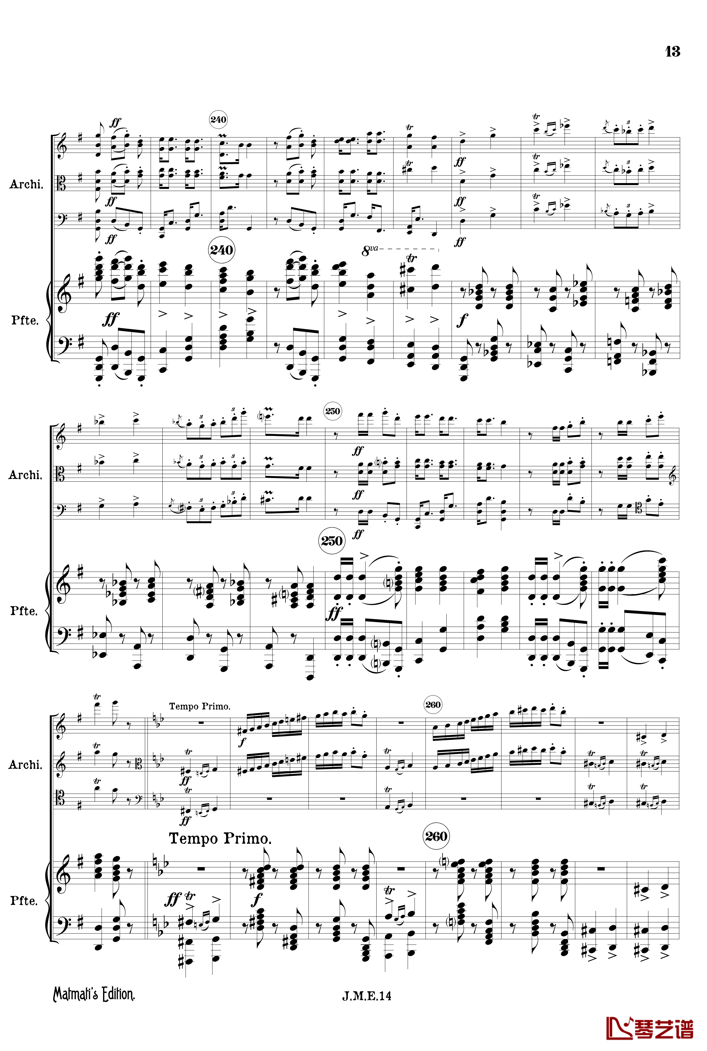g小调第一钢琴四重奏 Op.25  第四乐章 吉普赛回旋曲钢琴谱-勃拉姆斯14