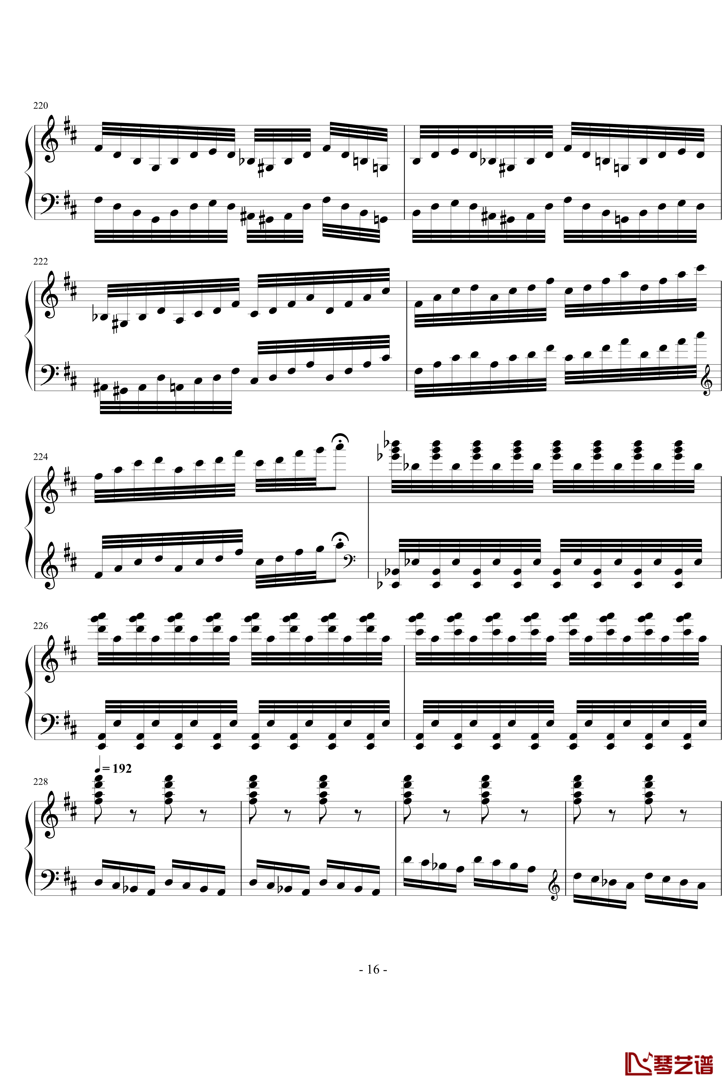 卡门幻想曲钢琴谱-世界名曲16