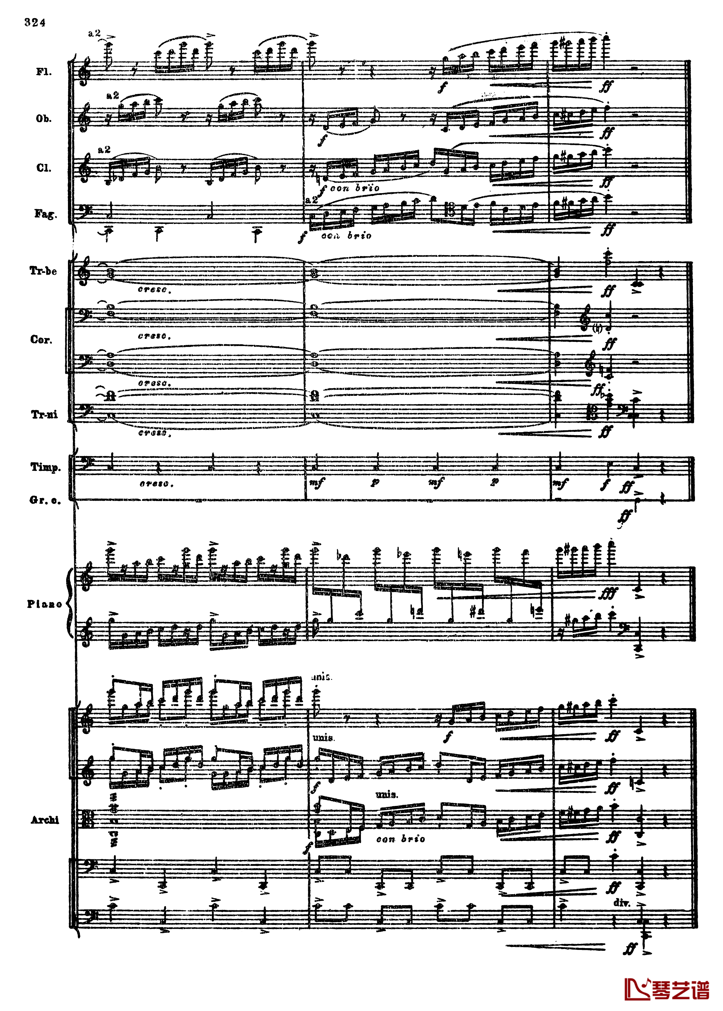 普罗科菲耶夫第三钢琴协奏曲钢琴谱-总谱-普罗科非耶夫56