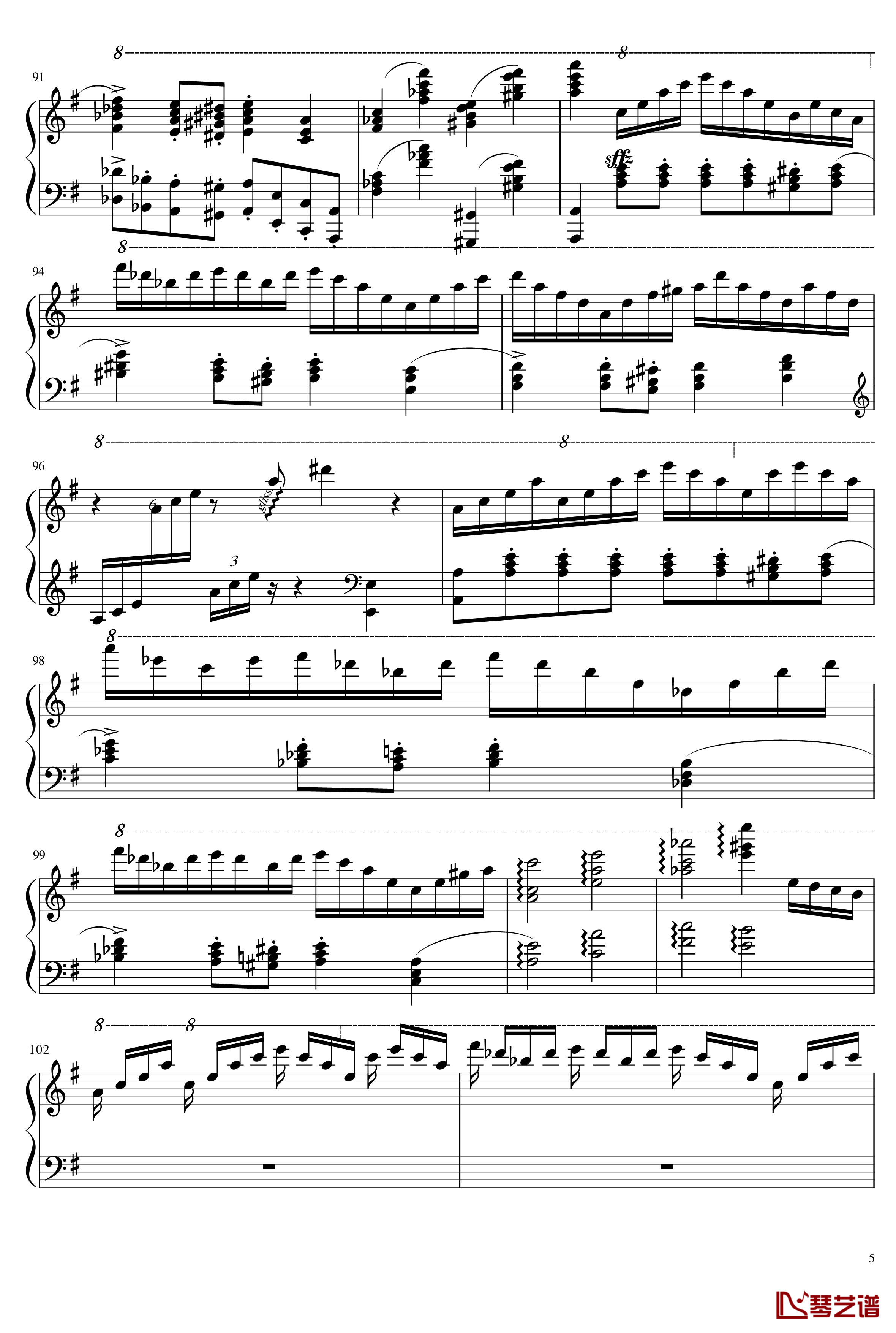 哈利波特钢琴谱-主题曲-海德薇主题变奏-金龙鱼-Jarrod Radnich5