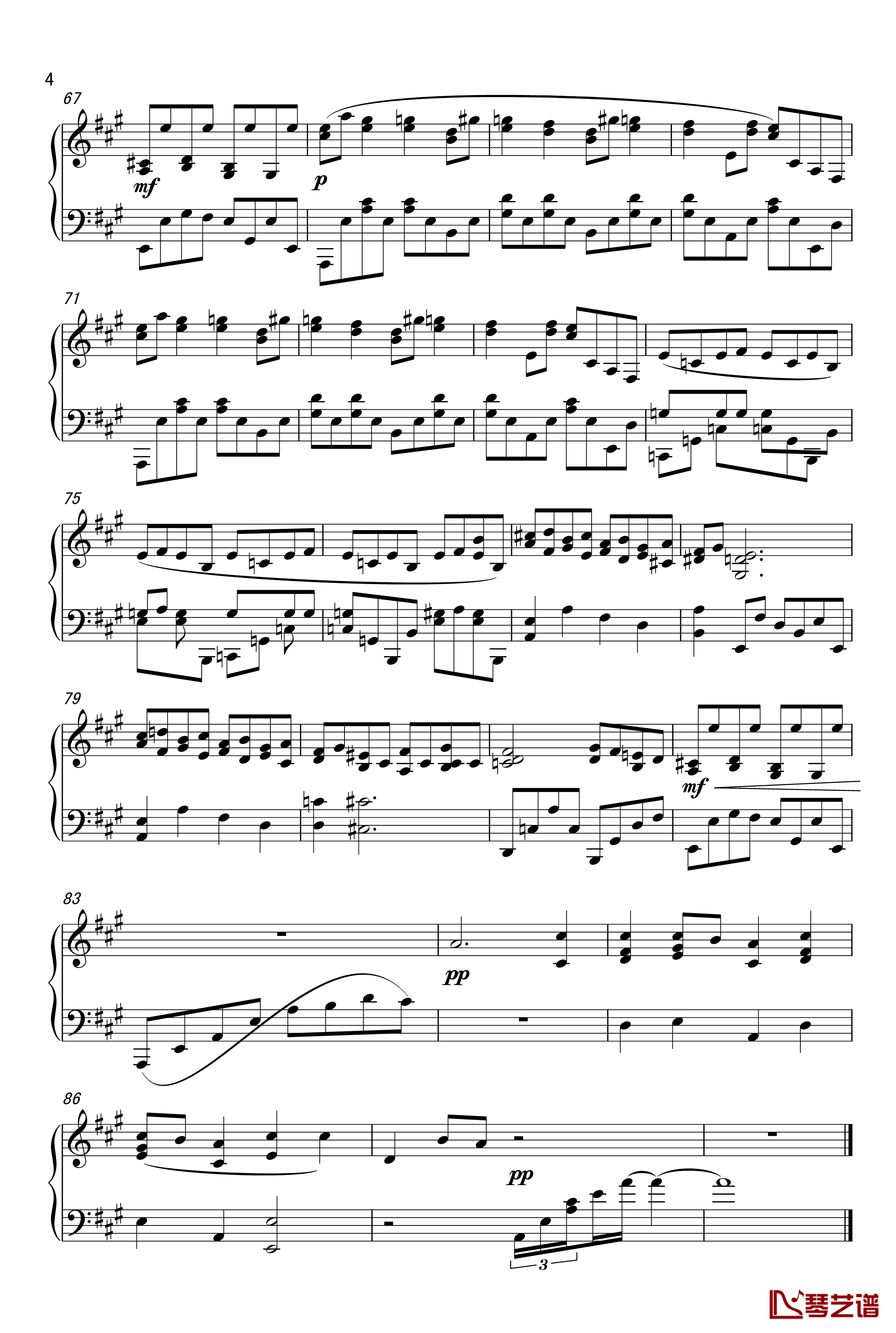 A大调间奏曲钢琴谱-原创-nyride4