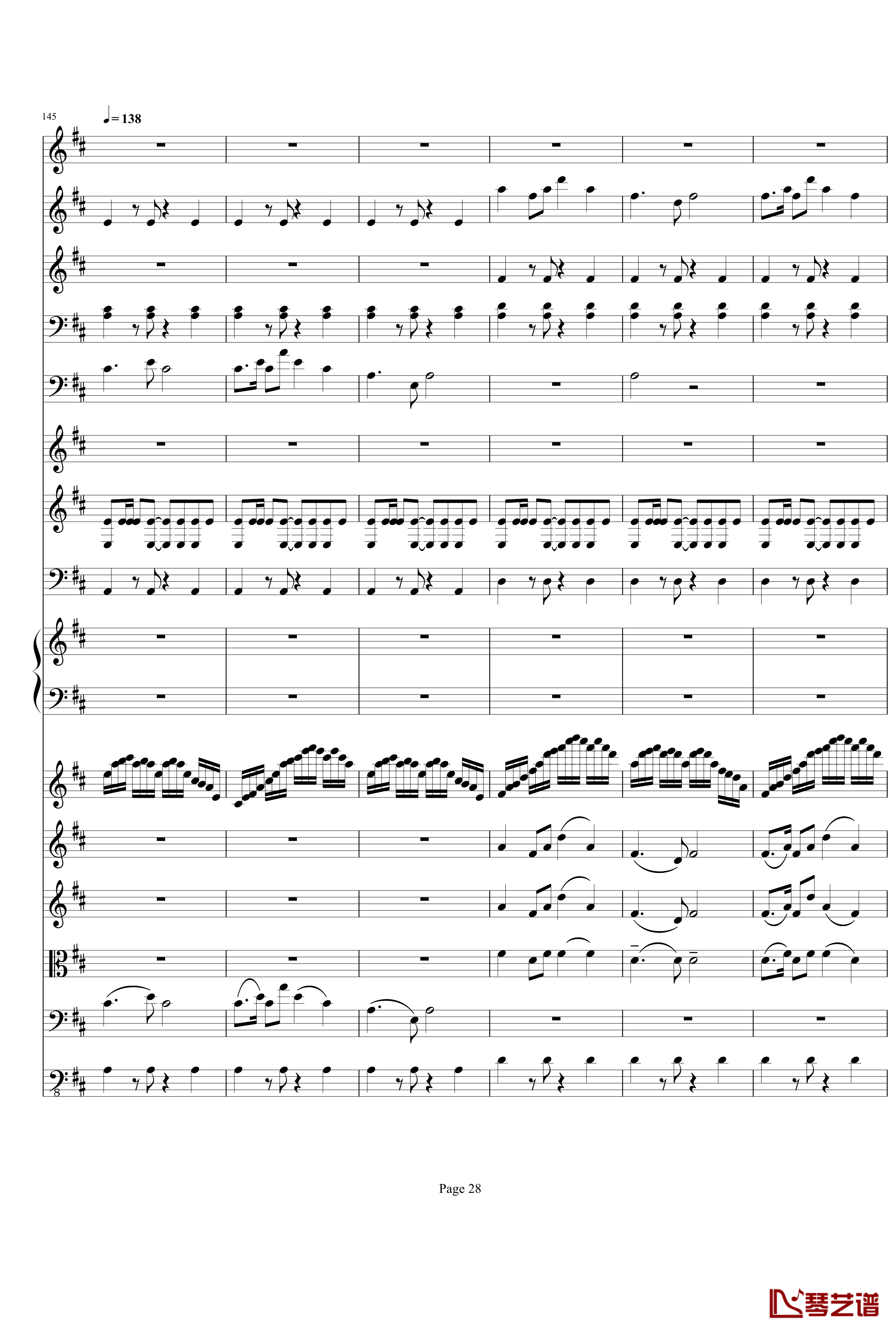 b小调小提琴协奏曲第三乐章钢琴谱-总谱-项道荣28