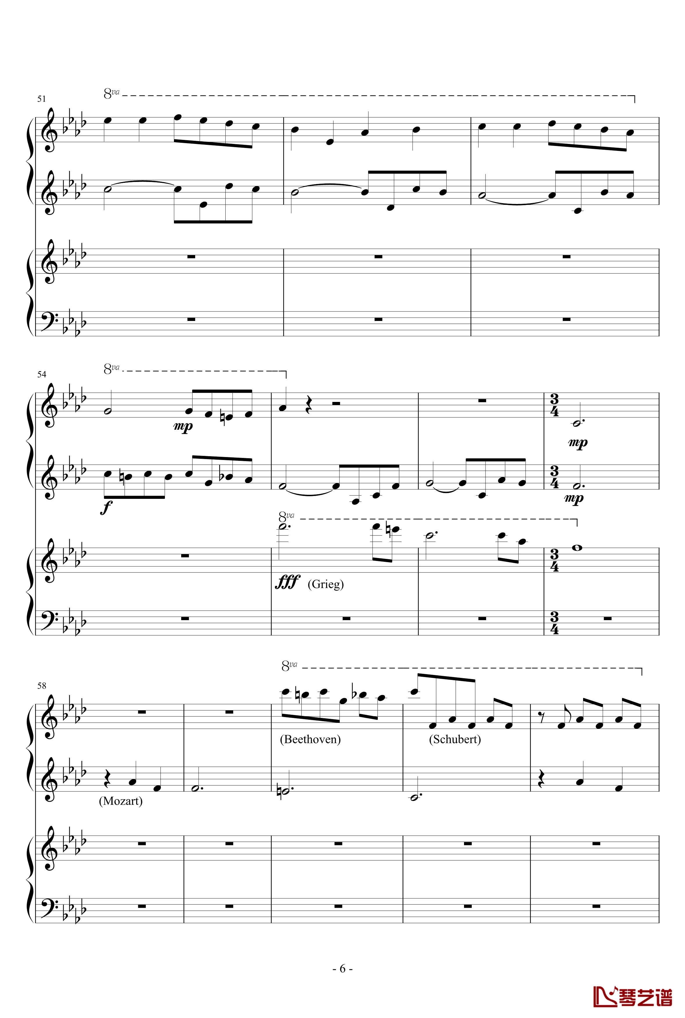 Fusion For Two Pianos钢琴谱-Grant Woolard6