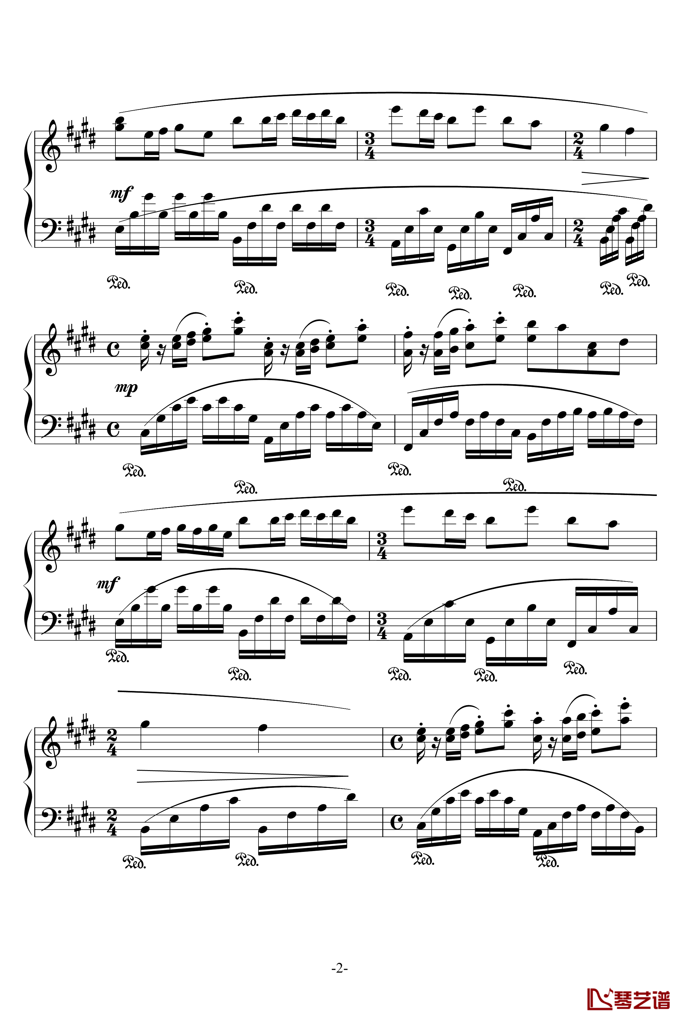 心境钢琴谱-克莱德曼2