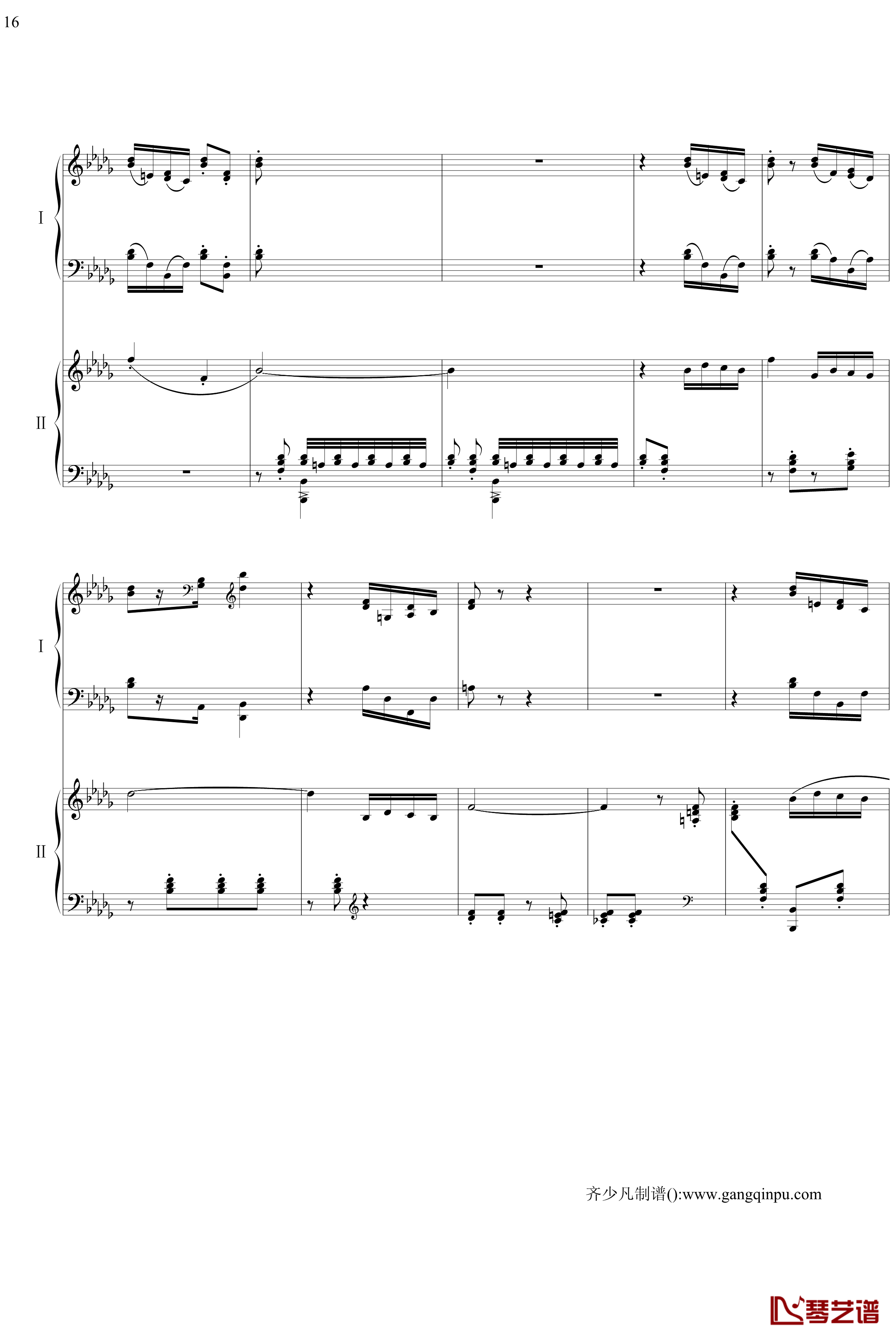 帕格尼尼主题狂想曲钢琴谱-11~18变奏-拉赫马尼若夫16