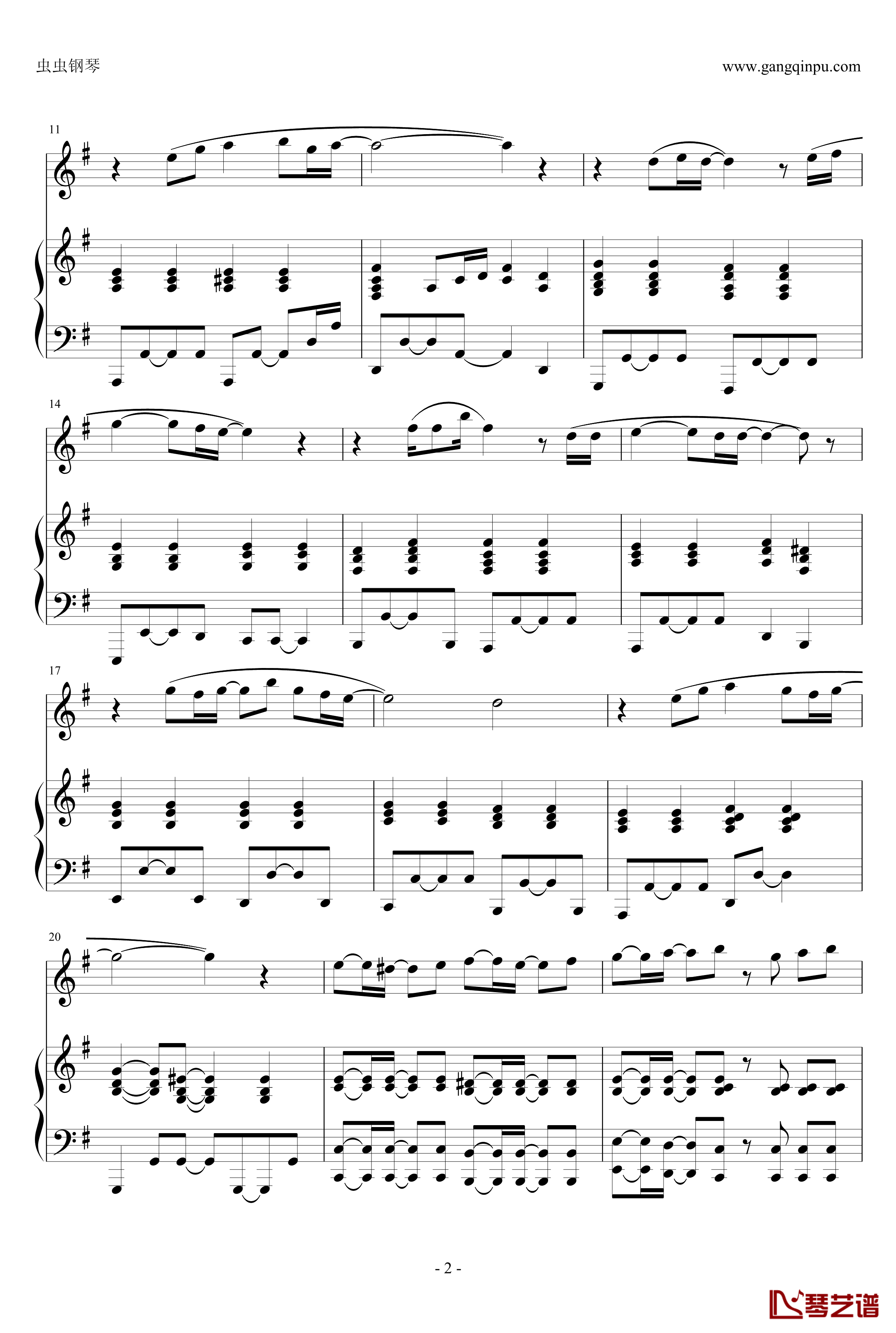 マイバラード钢琴谱-钢琴伴奏谱-日常ED-162