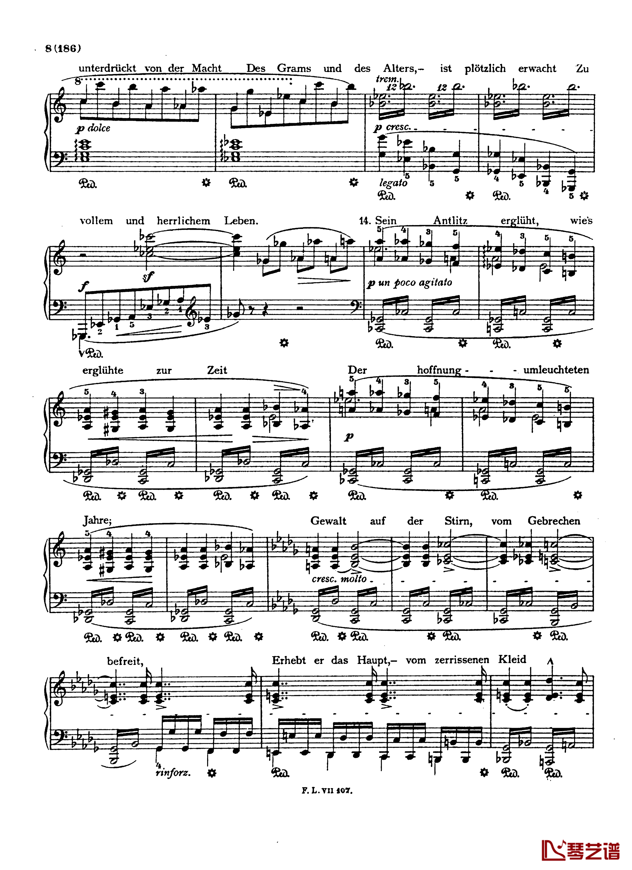  盲人歌手S.350钢琴谱-配乐诗朗诵-李斯特8