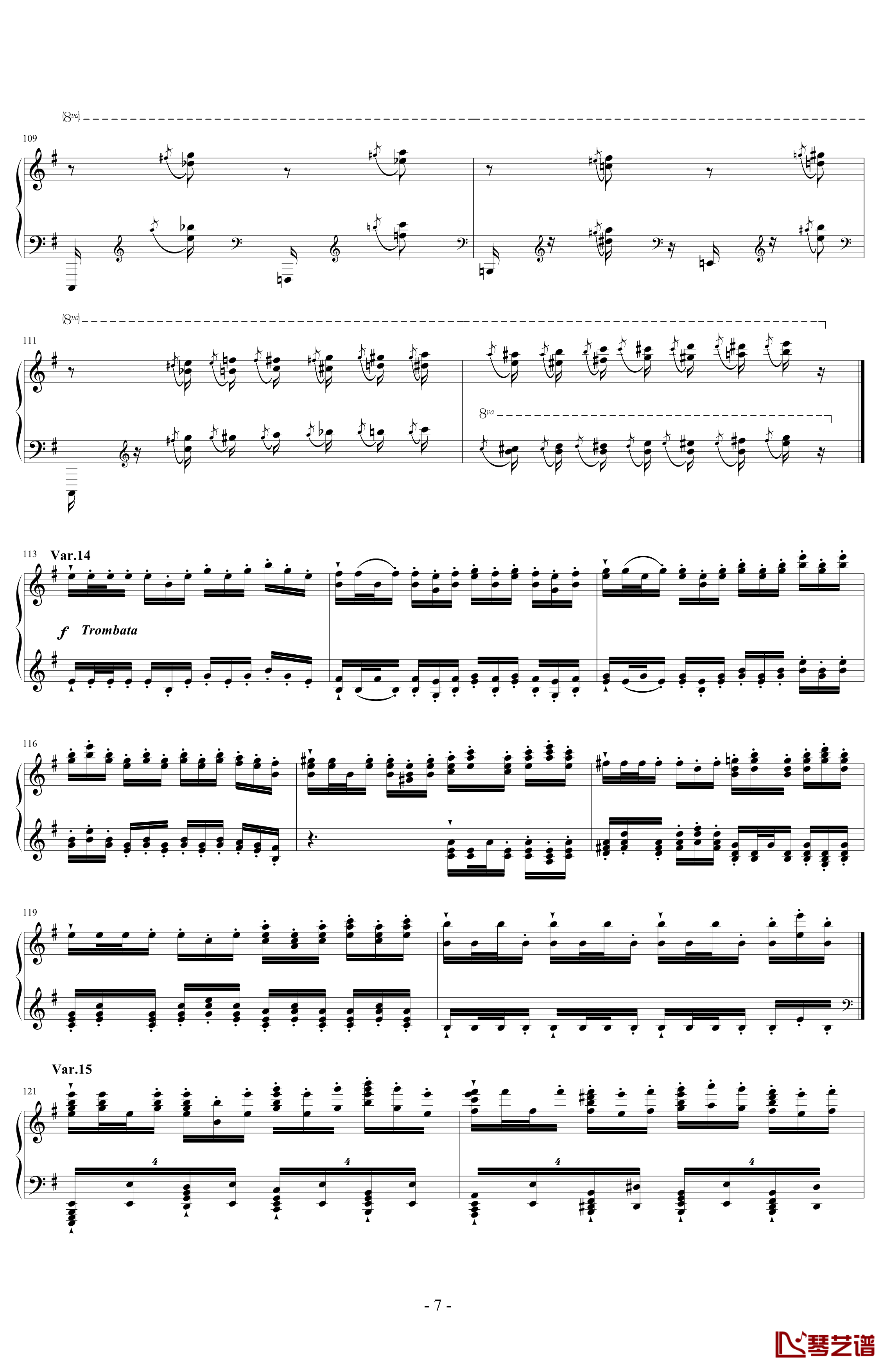 阿尔坎Op.39 No.12 变奏曲钢琴谱-Charles-Valentin Alkan7