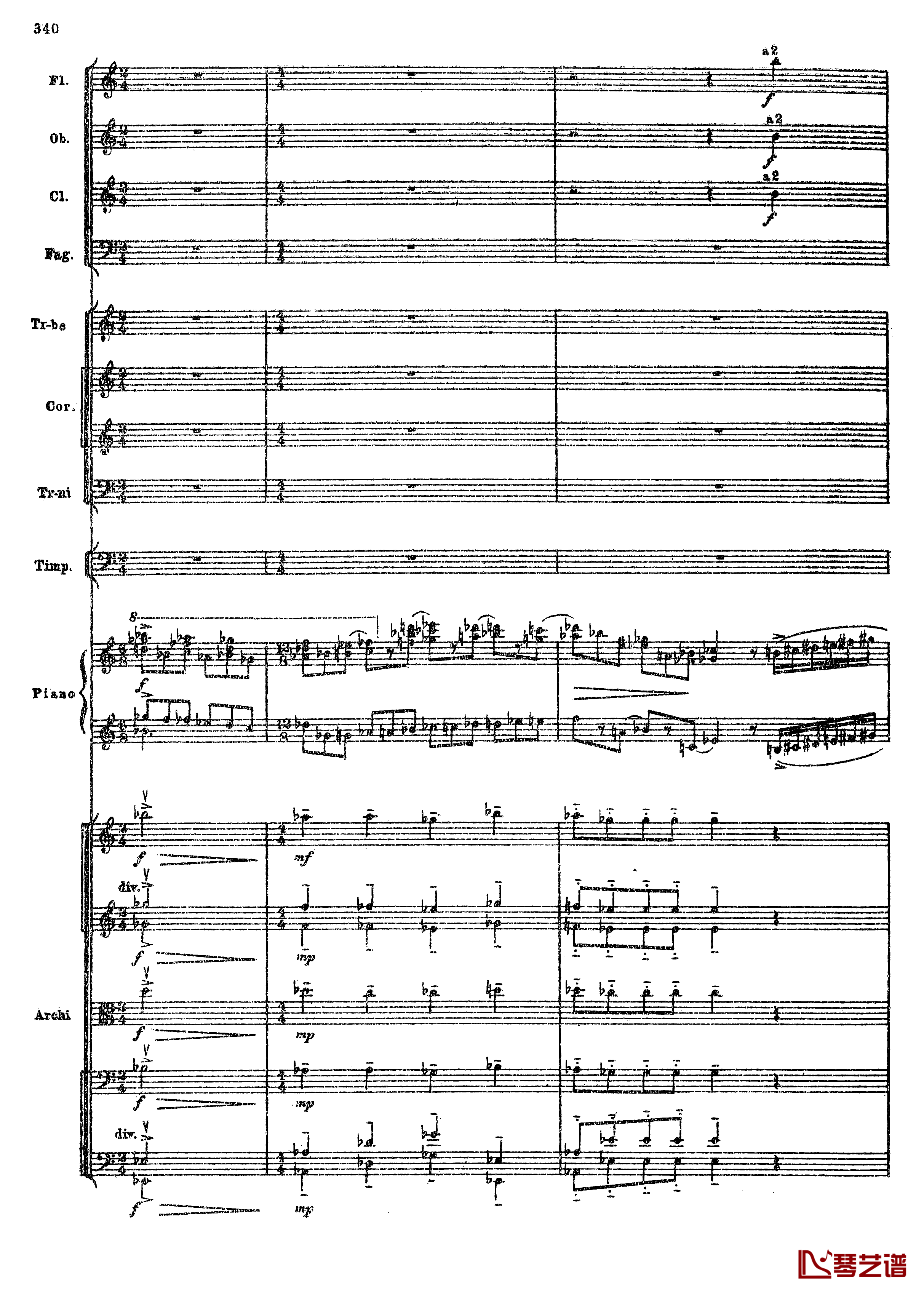 普罗科菲耶夫第三钢琴协奏曲钢琴谱-总谱-普罗科非耶夫72