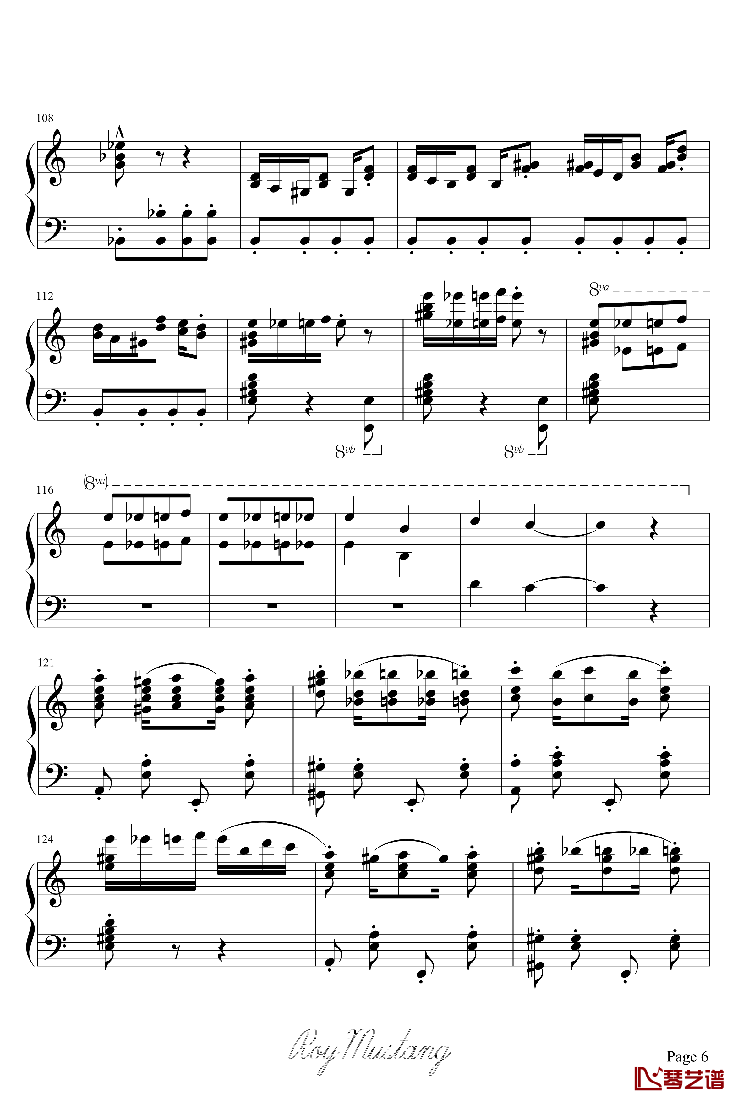 致爱丽丝钢琴谱-爵士·改-贝多芬-beethoven6