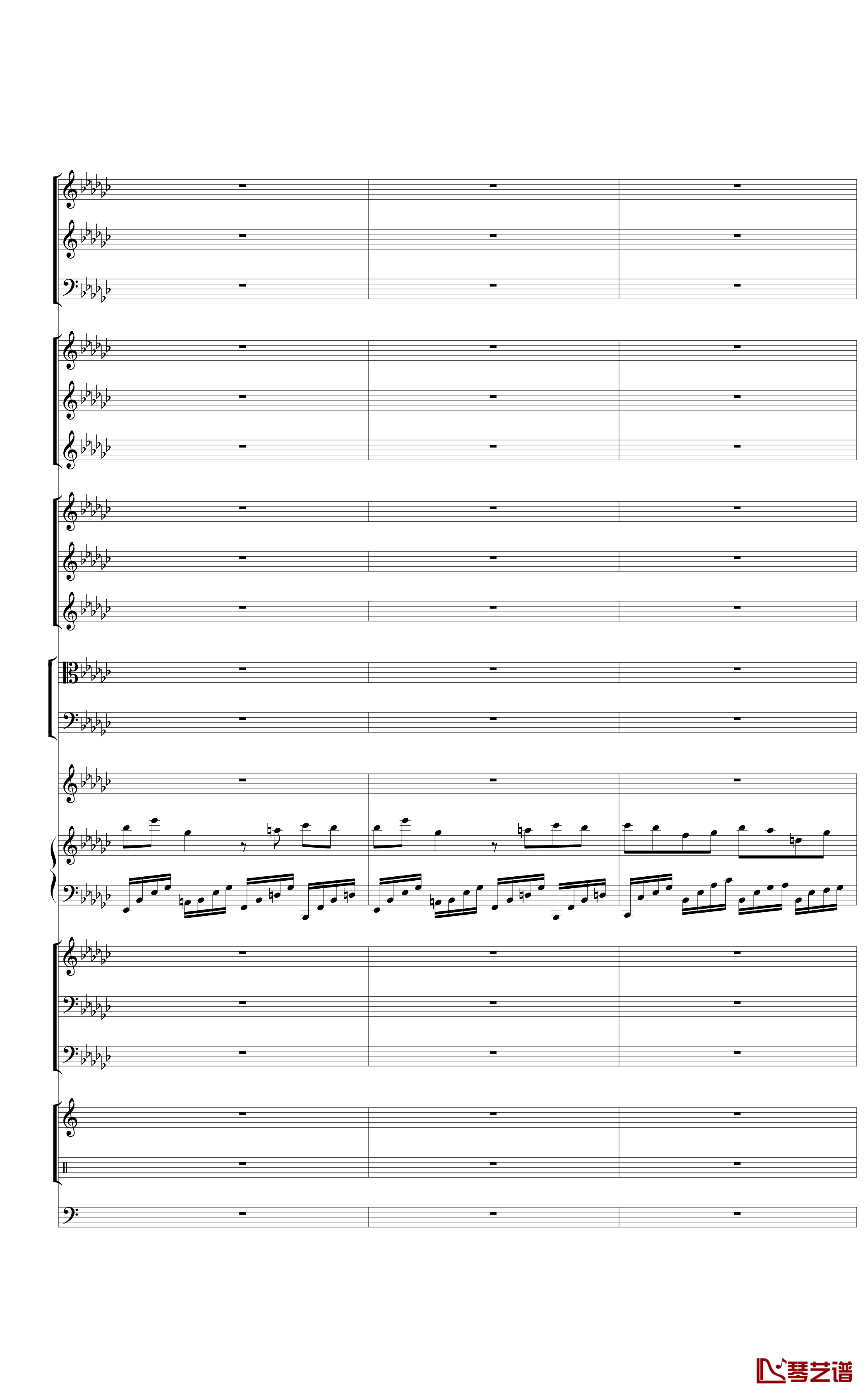 Piano Concerto No.3 in E Flat minor,I钢琴谱-热情而辉煌37