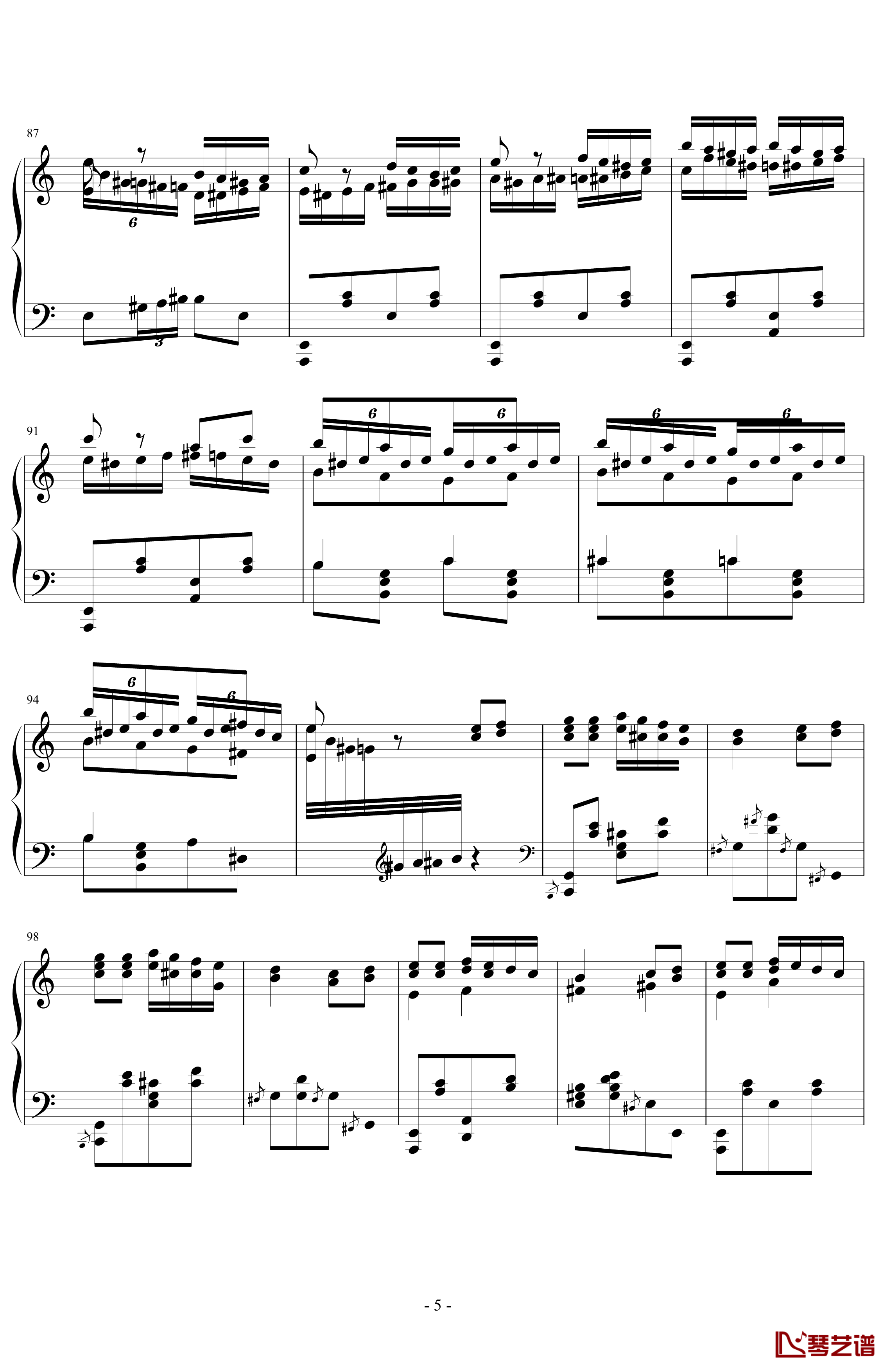 一首土耳其写出人的一生钢琴谱-莫扎特5