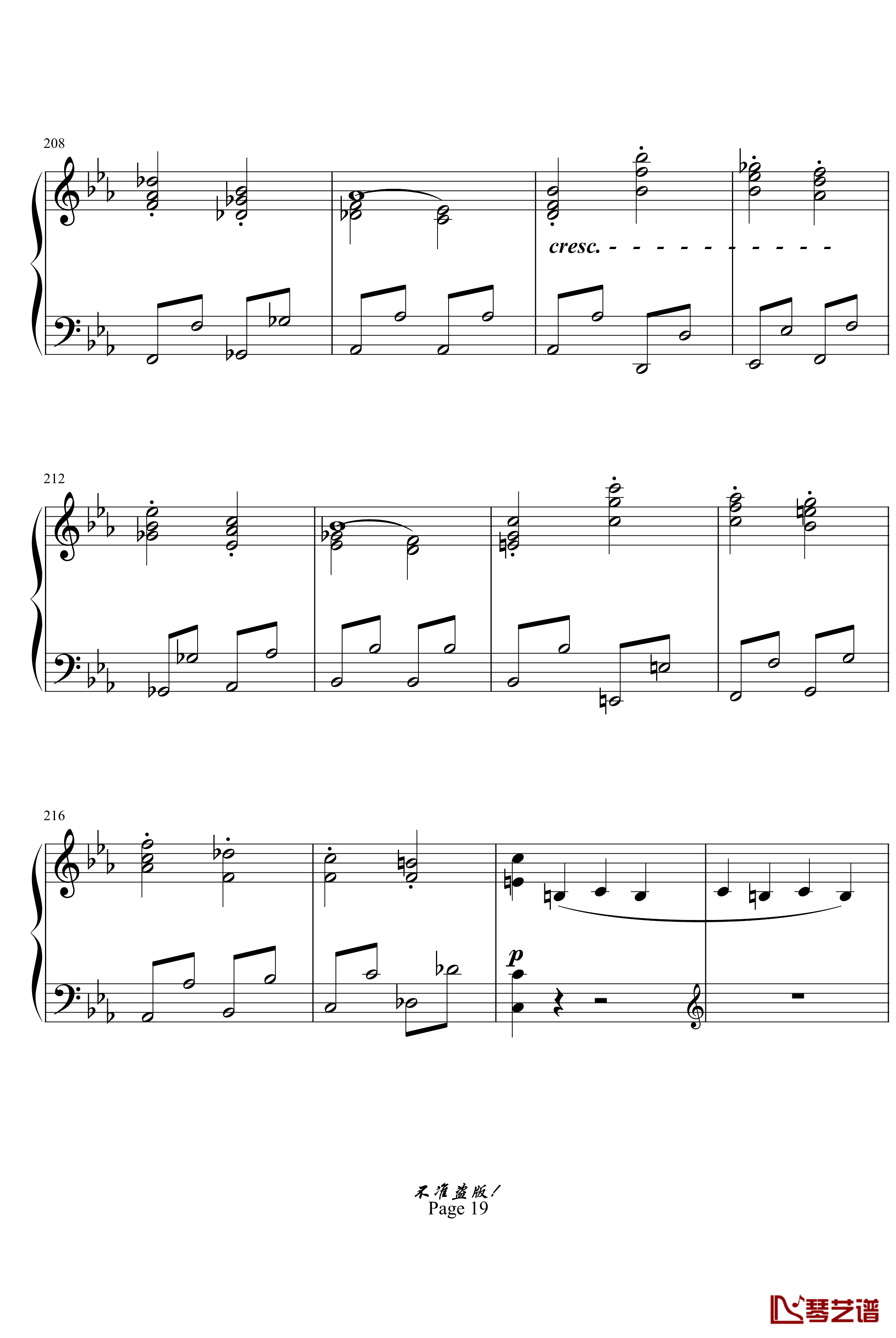 c小调第八钢琴奏鸣曲钢琴谱-悲怆第一乐章-beethoven-贝多芬19