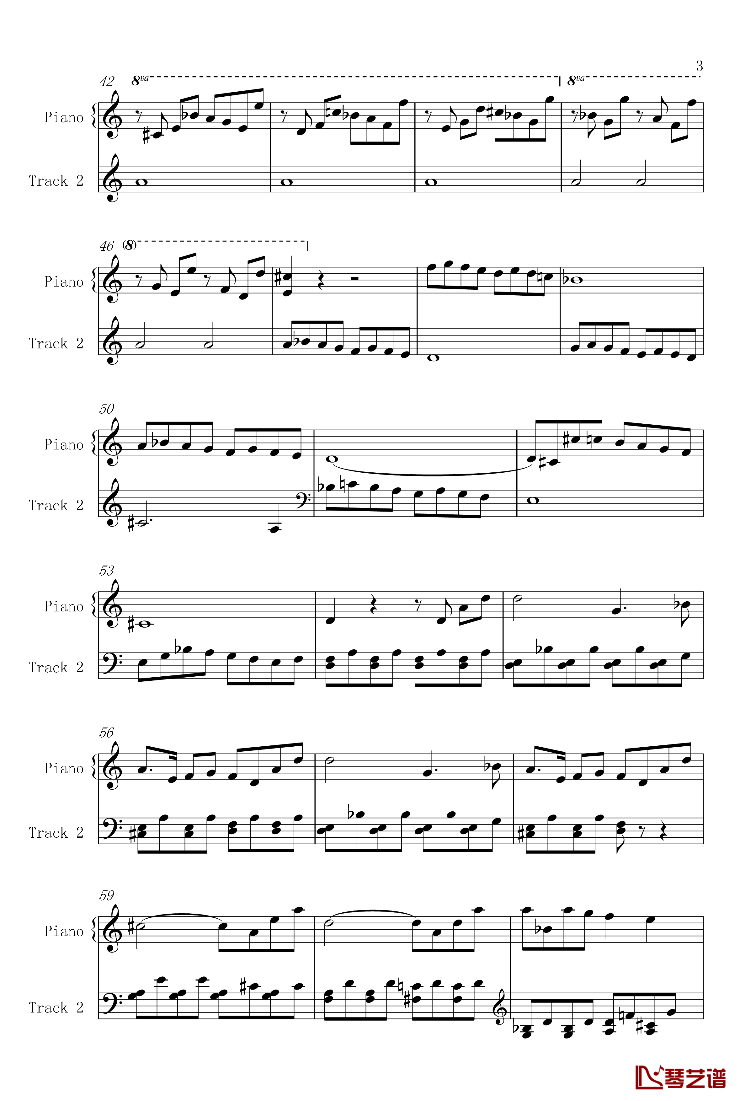 菲比赫小奏鸣曲钢琴谱-第一、二乐章-菲比赫3