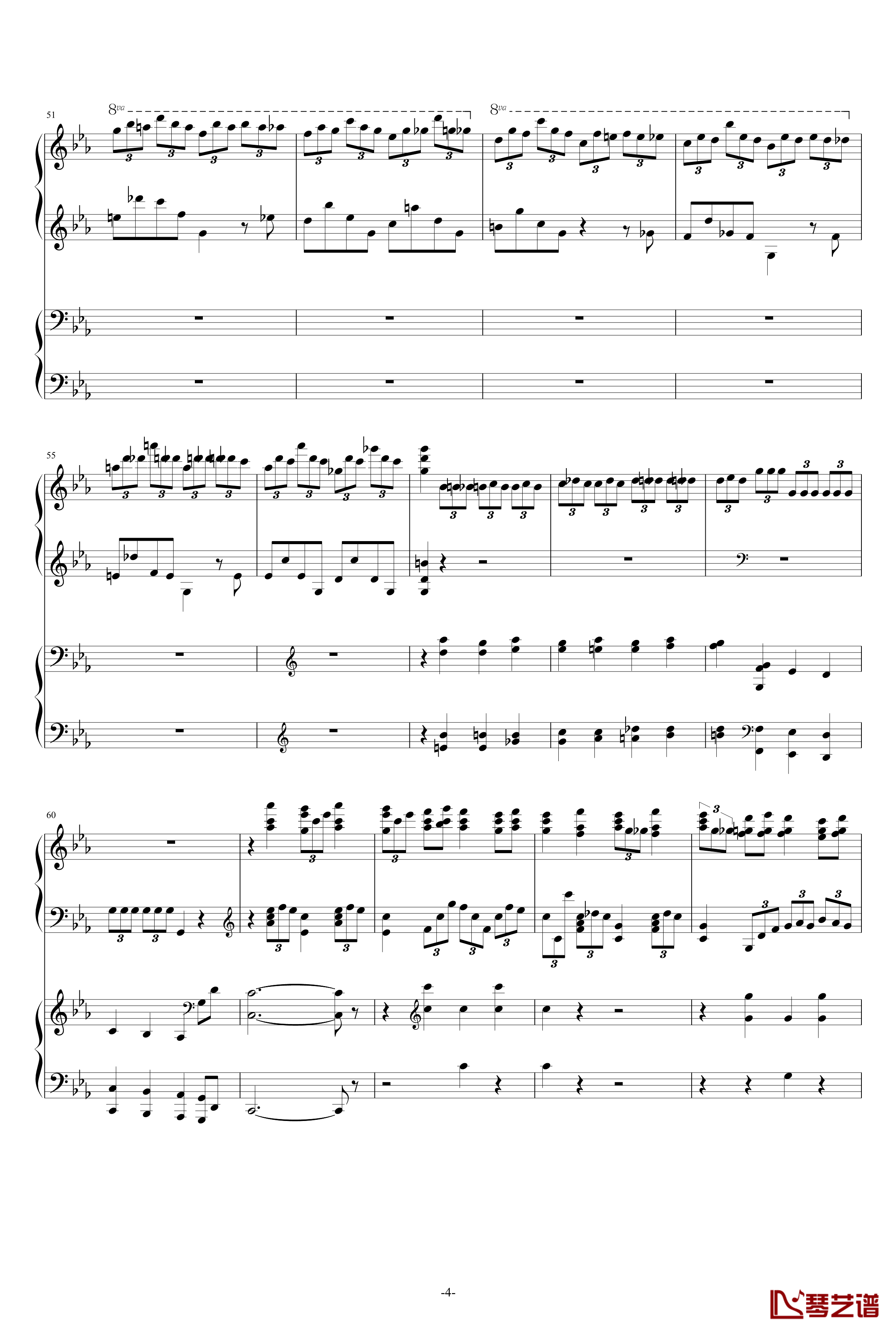 第二钢琴协奏曲第三乐章钢琴谱-拉赫玛尼诺夫4
