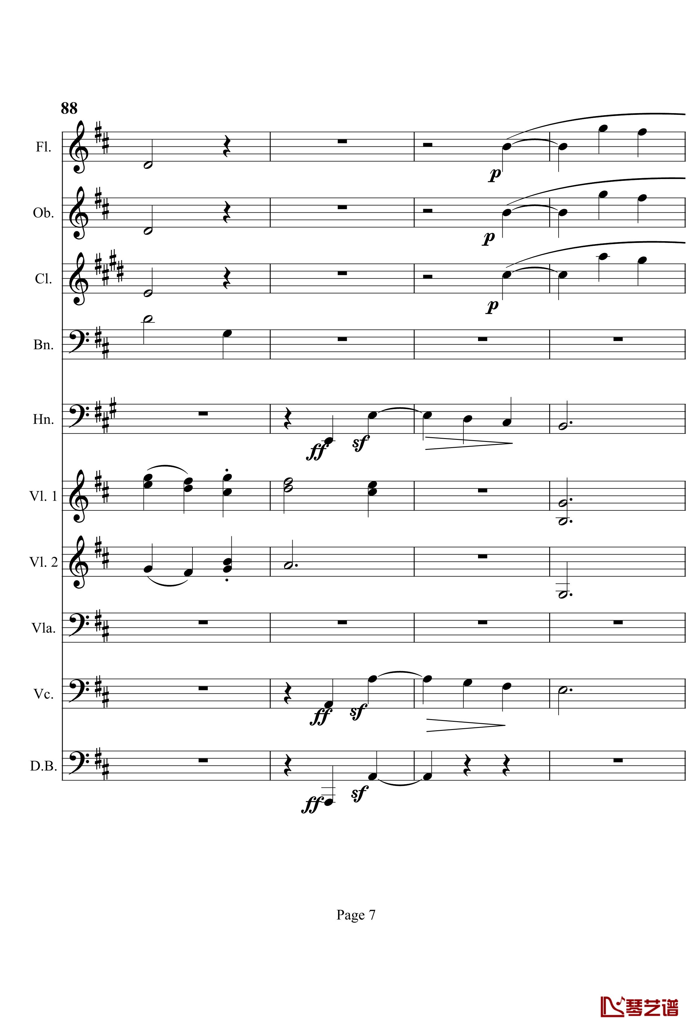 奏鸣曲之交响钢琴谱-第7首-Ⅲ-贝多芬-beethoven7