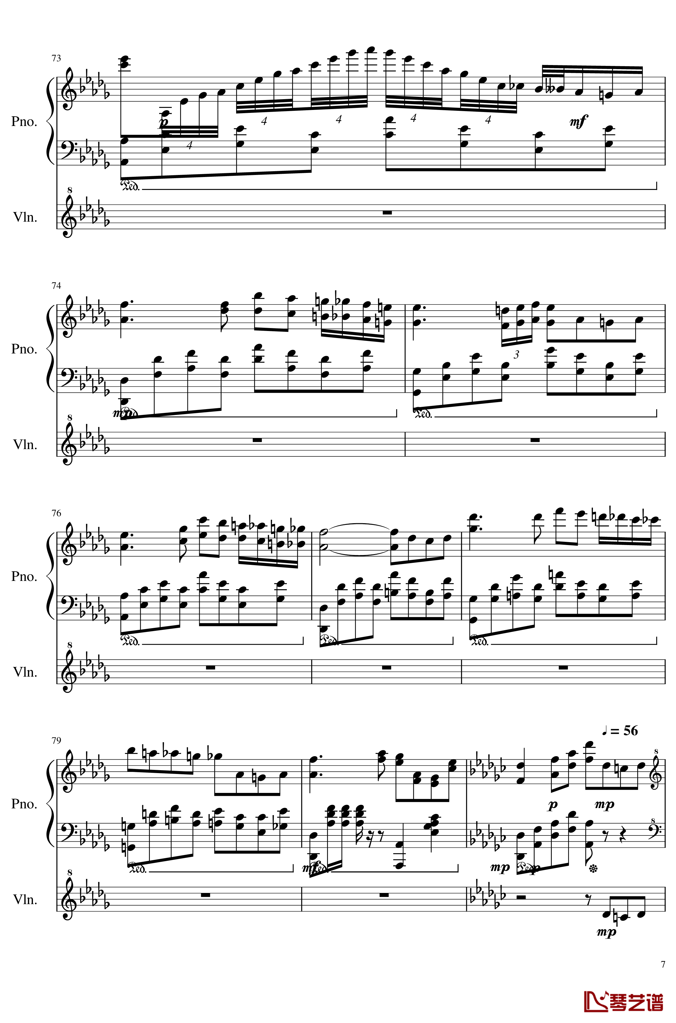 Op.1-3钢琴谱-依依不舍-SunnyAK477