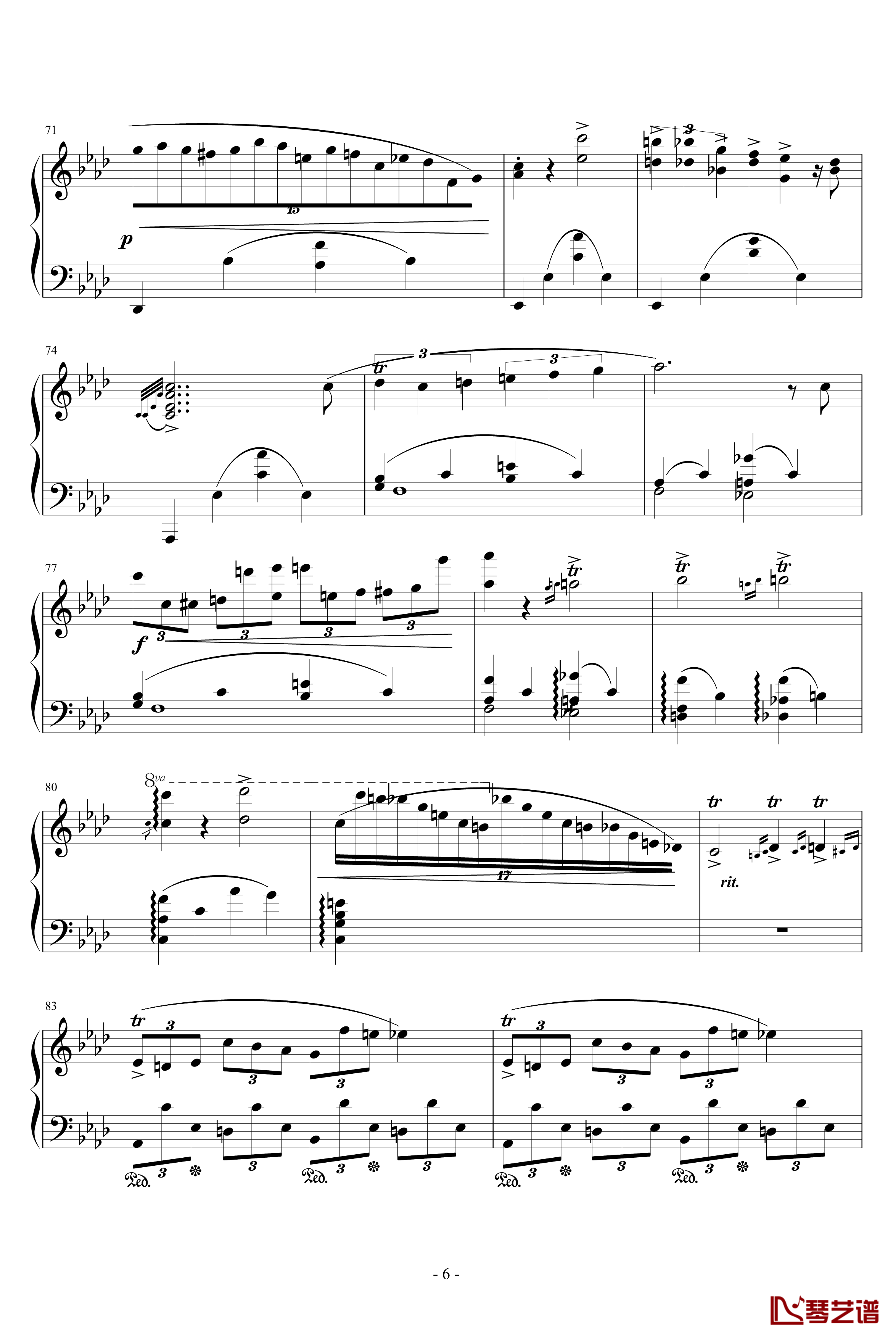 即兴曲第一首Op.29钢琴谱-肖邦-chopin6