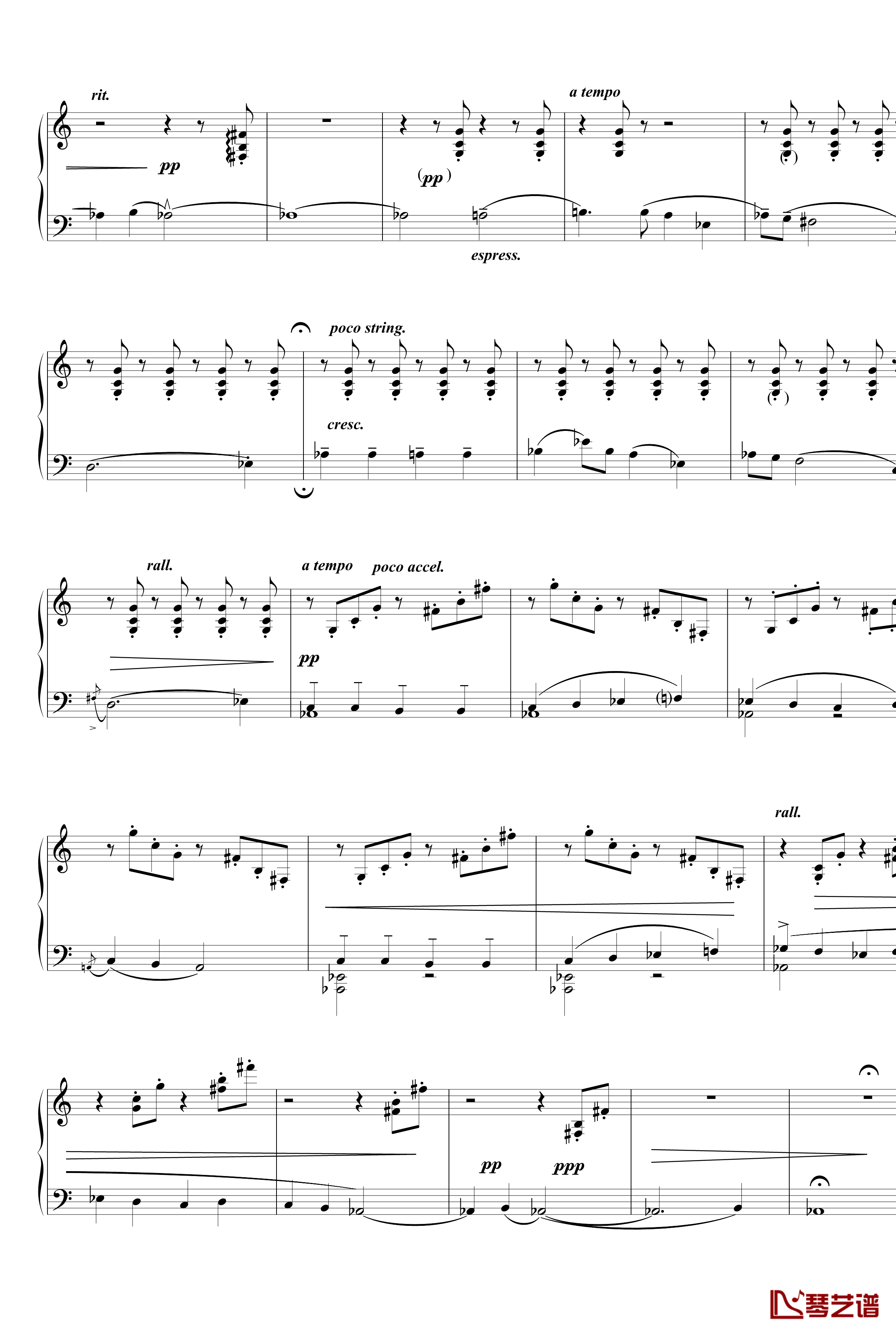 心雨钢琴谱-Op.11 No.3-科达伊2