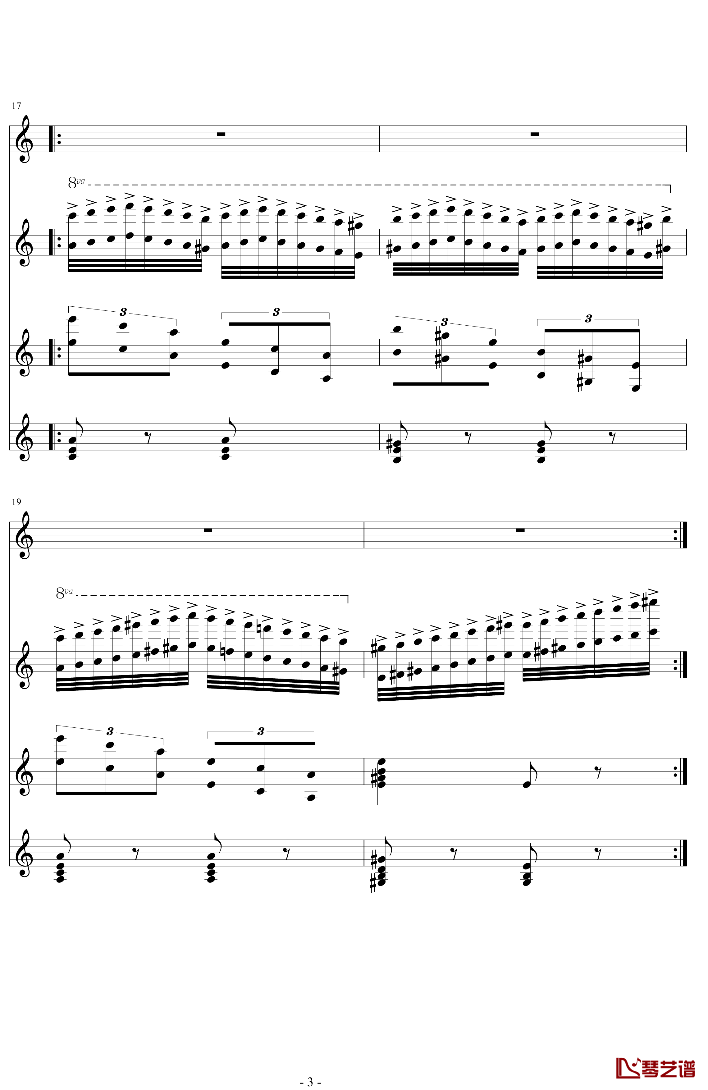 my Edition of Paganini'theme钢琴谱-未知分类3