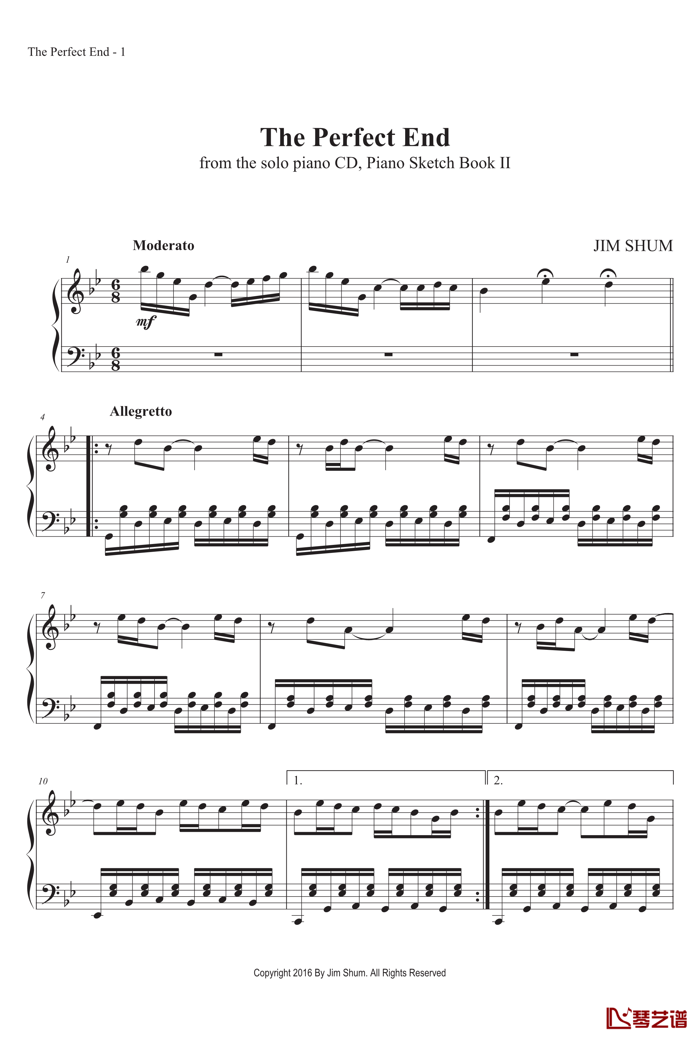 PERFECT END钢琴谱-MrSHUM2
