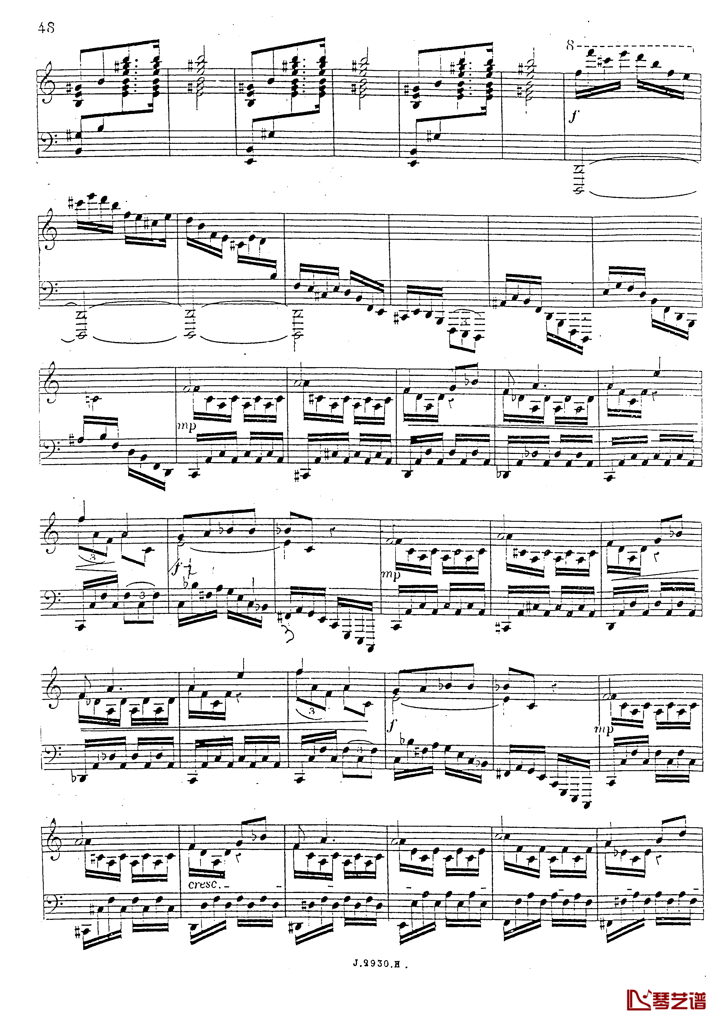 a小调第四钢琴奏鸣曲钢琴谱-安东 鲁宾斯坦- Op.10049