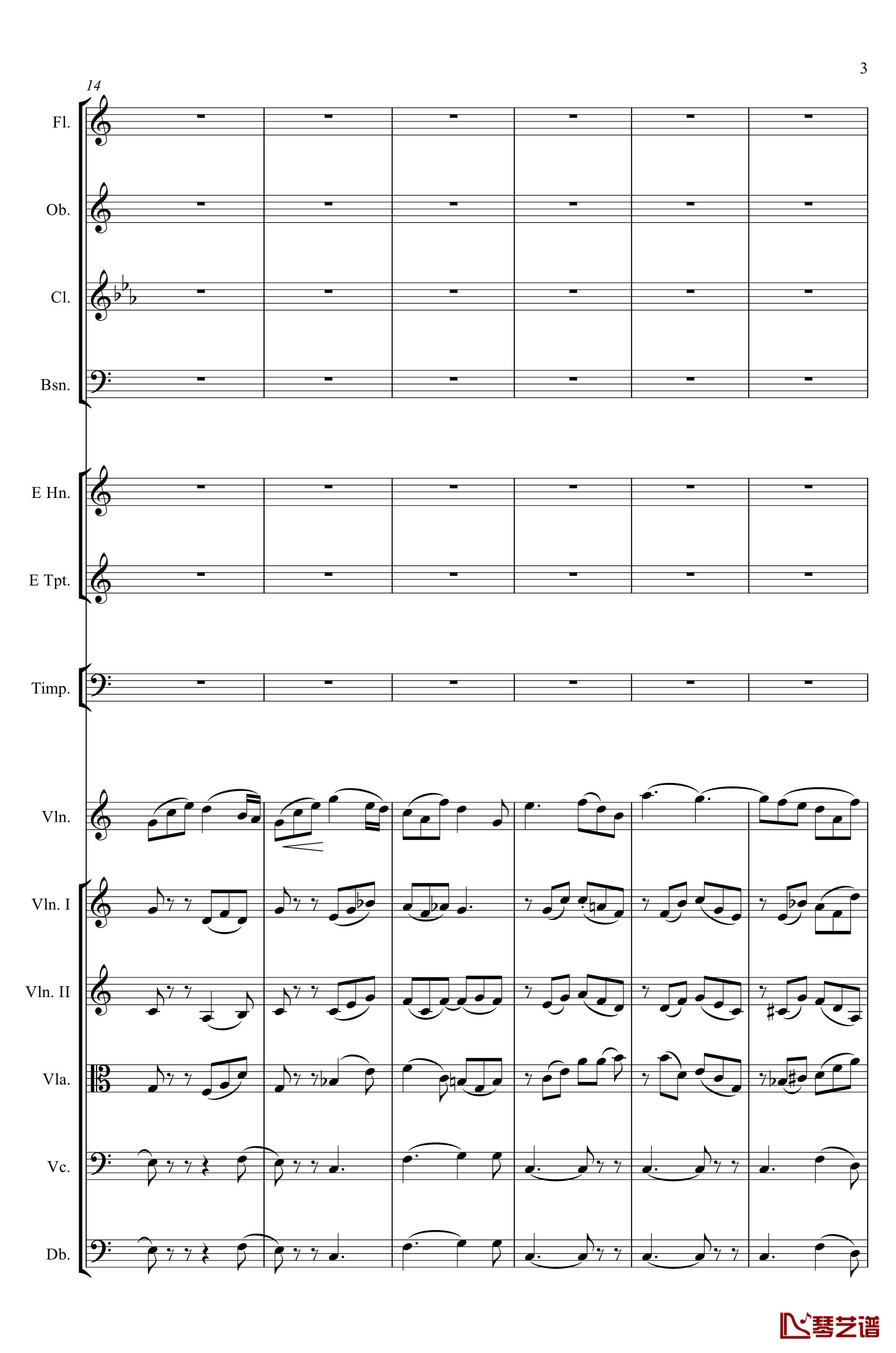 e小调小提琴协奏曲Op.64钢琴谱-第二乐章-Felix Mendelssohn3