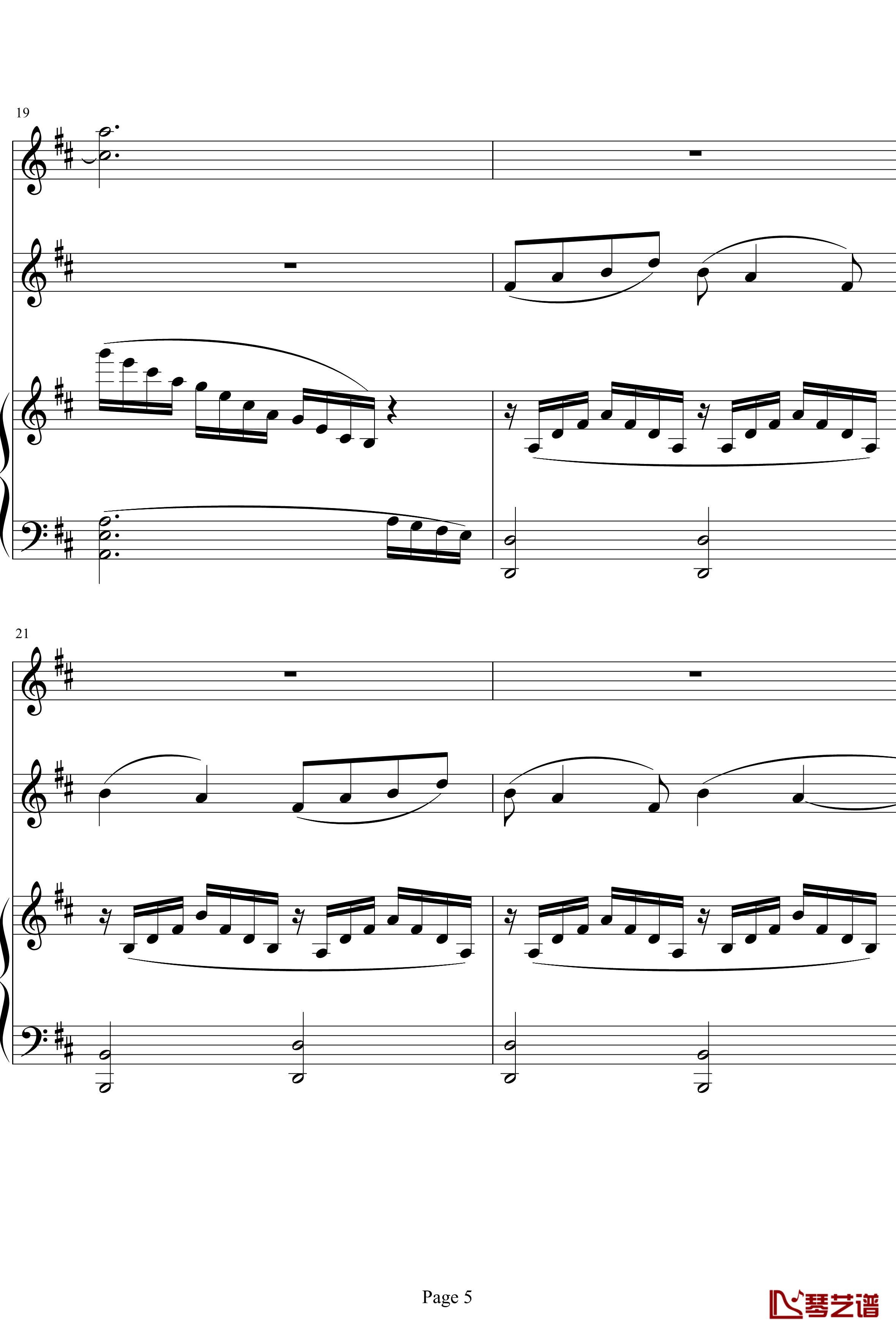珍珠钢琴谱-钢琴、小提琴、大提琴三重奏-项道荣5