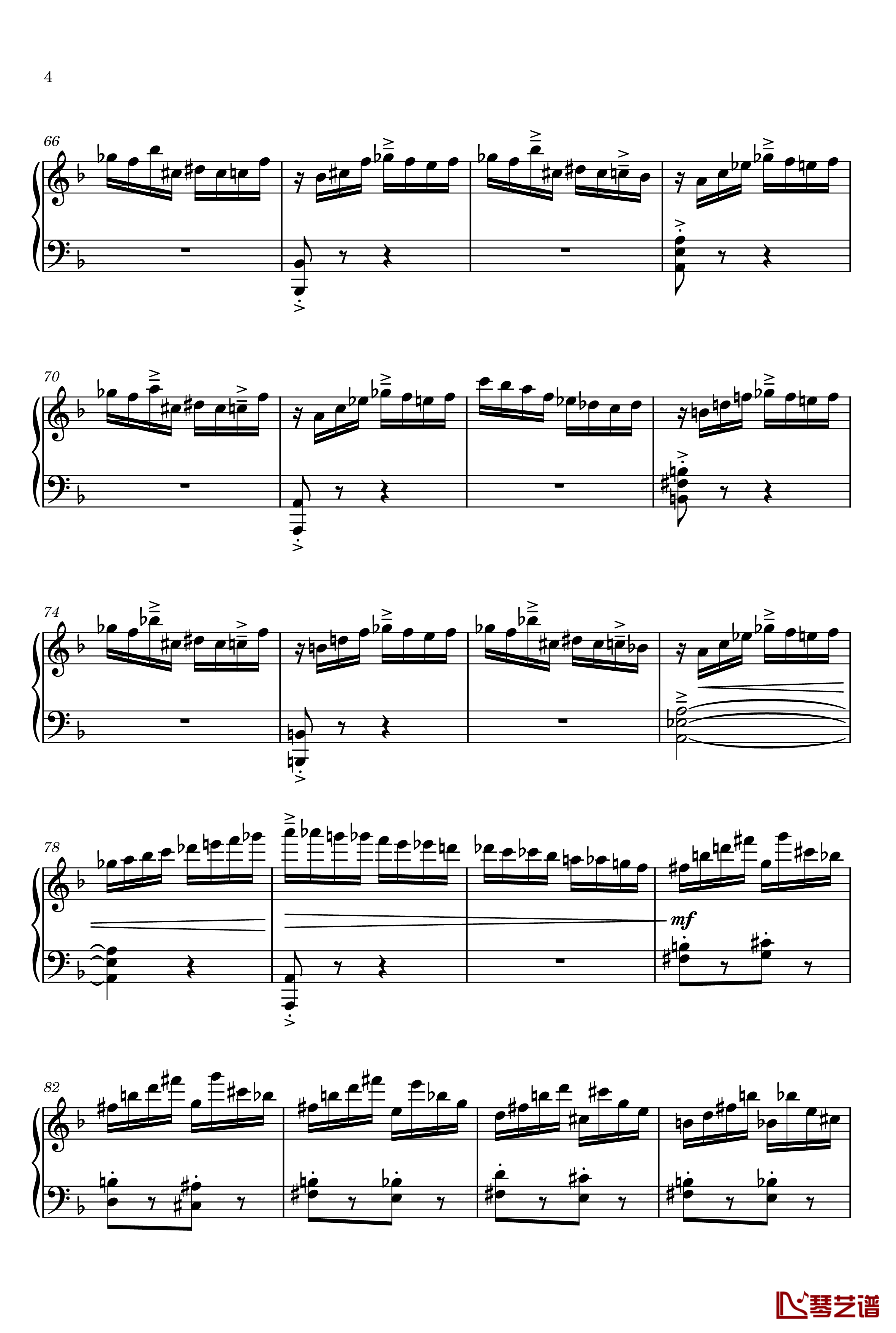 Etude in D Minor钢琴谱-gyf5134