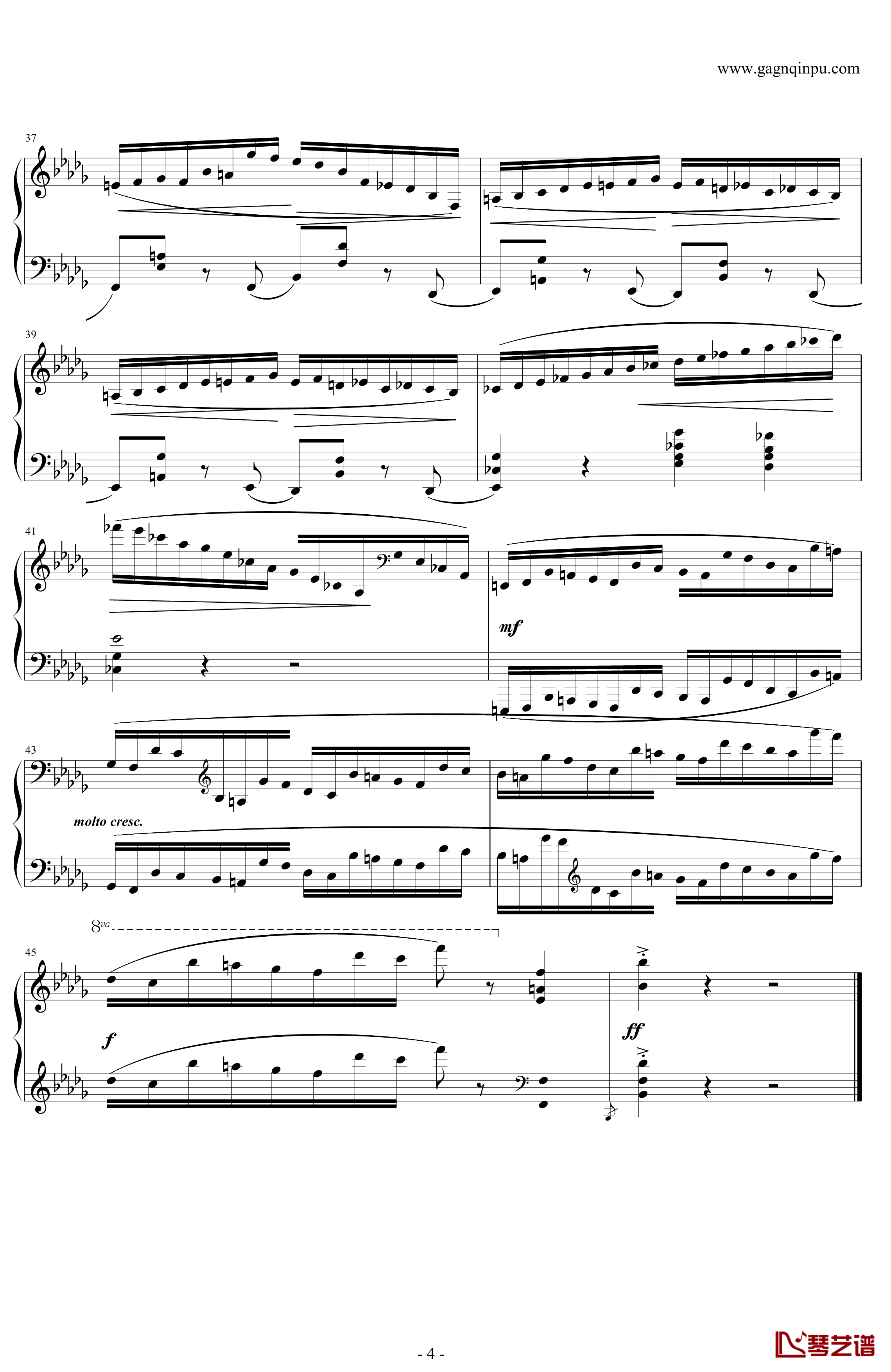 肖邦前奏曲第16首钢琴谱-肖邦-chopin4