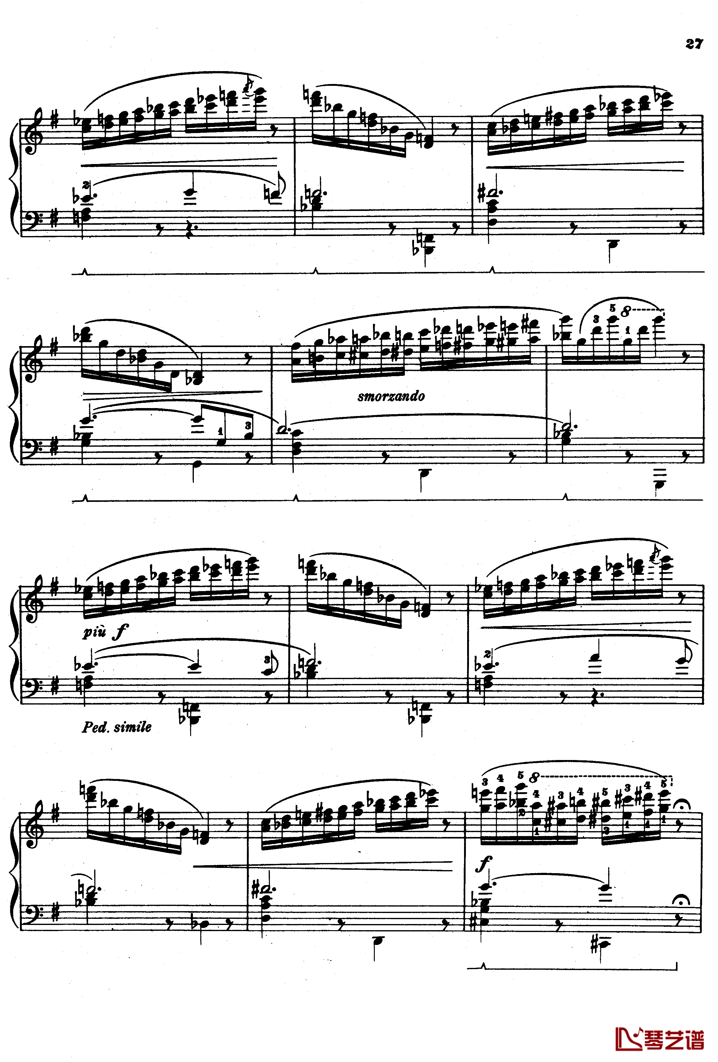 G大调船歌钢琴谱-鲁宾斯坦-安东·鲁宾斯坦7