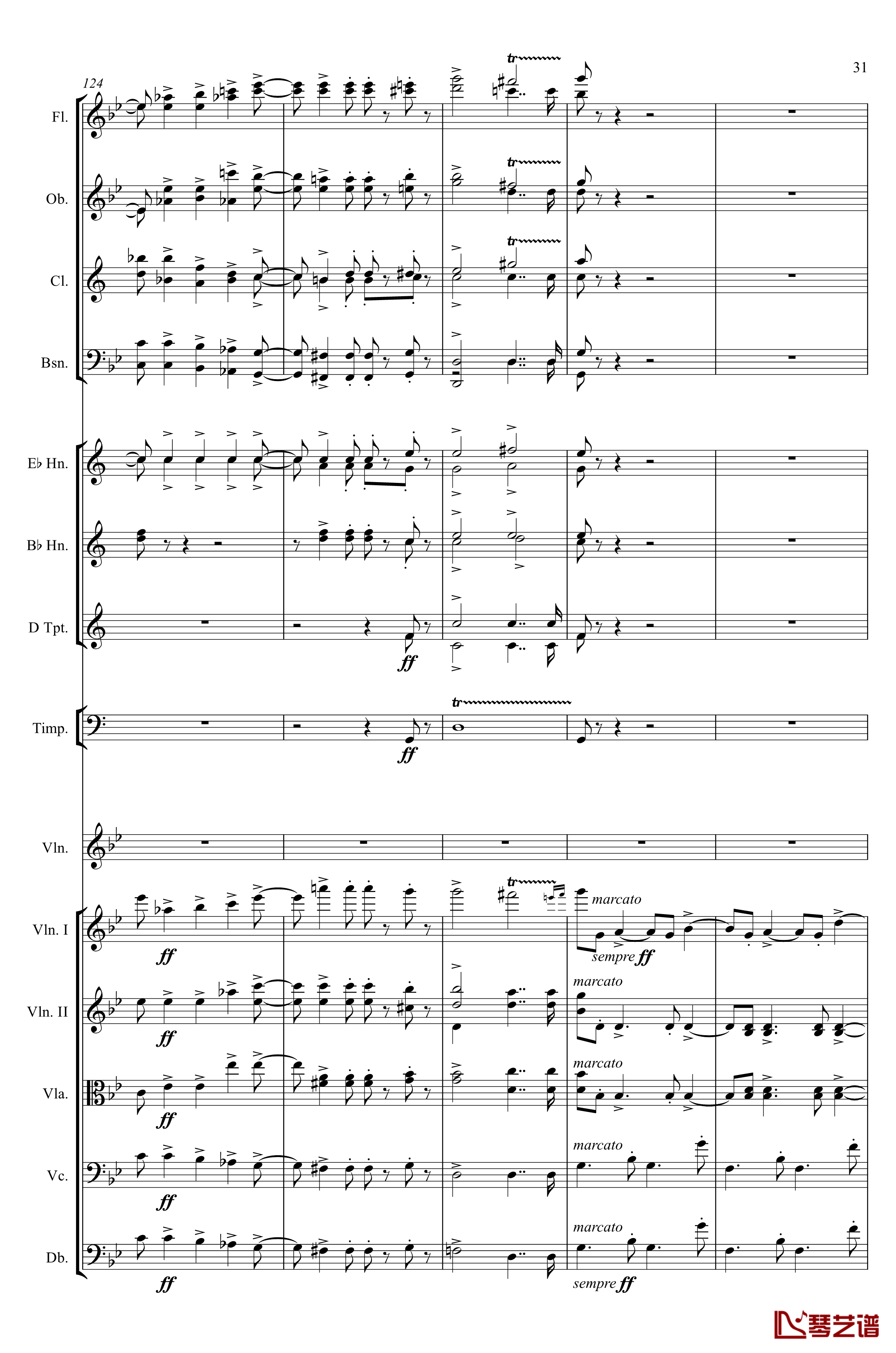 g小调第1小提琴协奏曲Op.26钢琴谱-第一乐章-Max Bruch31