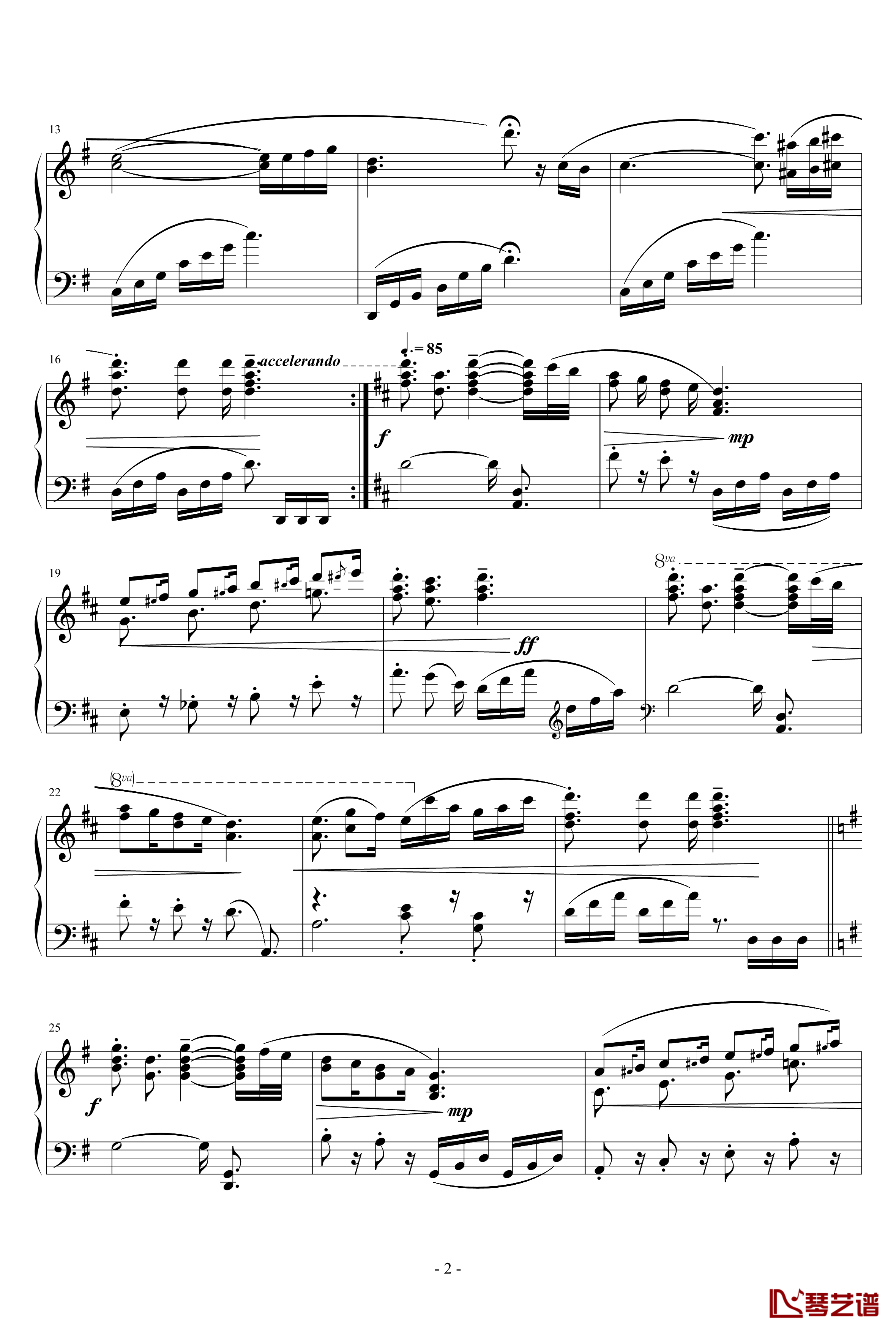 G大调练习曲No.1钢琴谱-天籁传声2