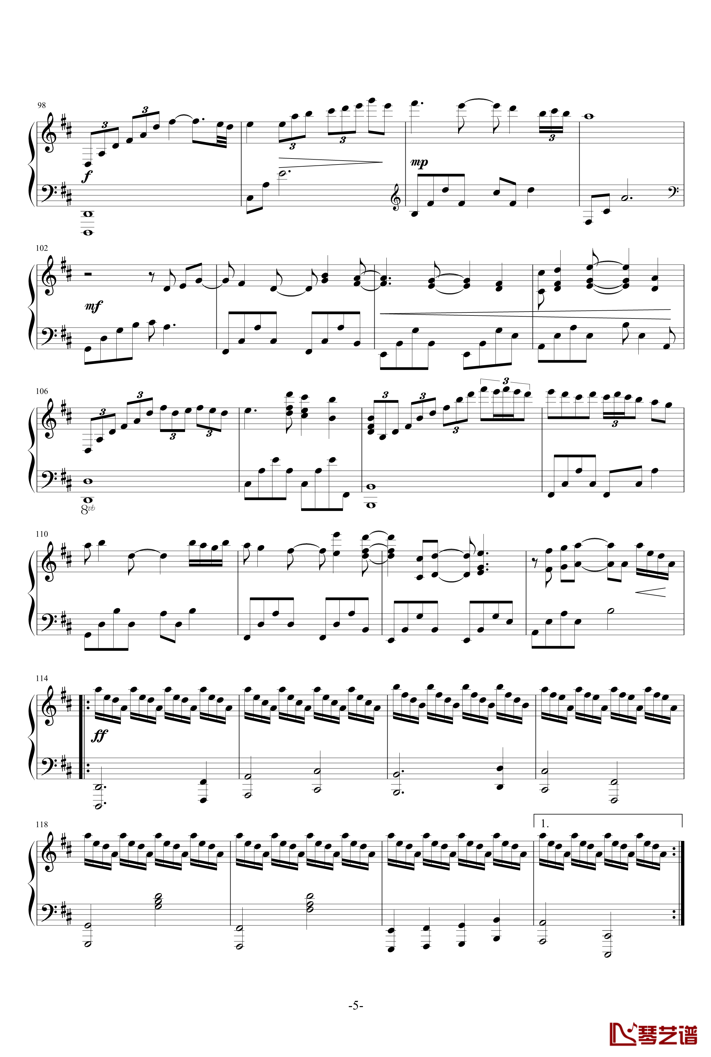 Canon In D Major钢琴谱-David Lanz-卡农5